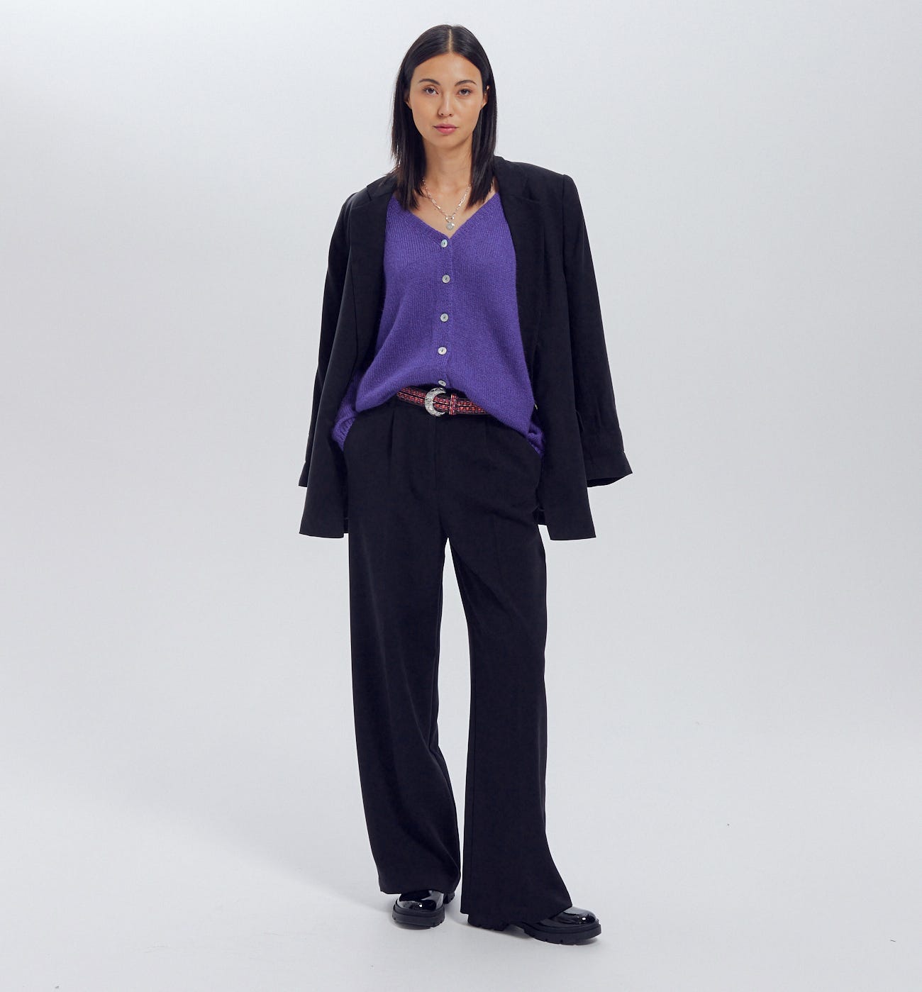 Cardigan oversize collo a V