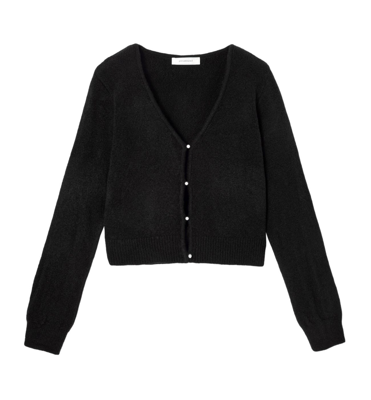 V-neckline short cardigan