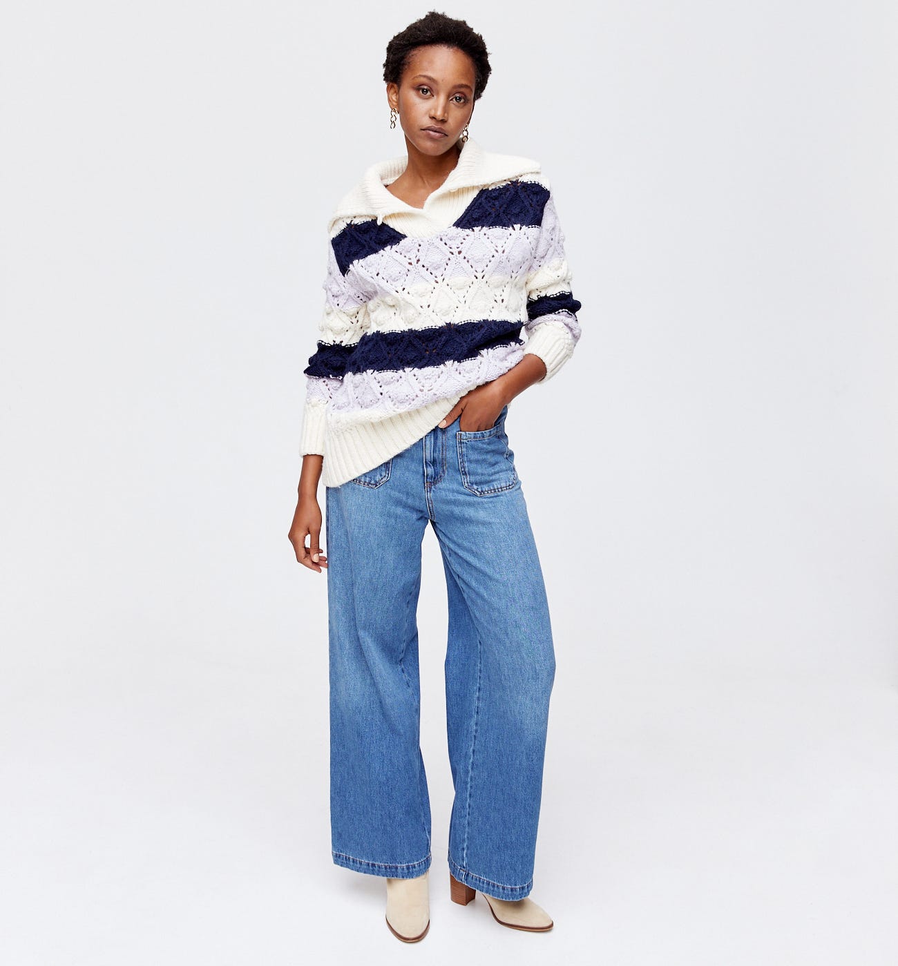 Pull col camionneur Femme