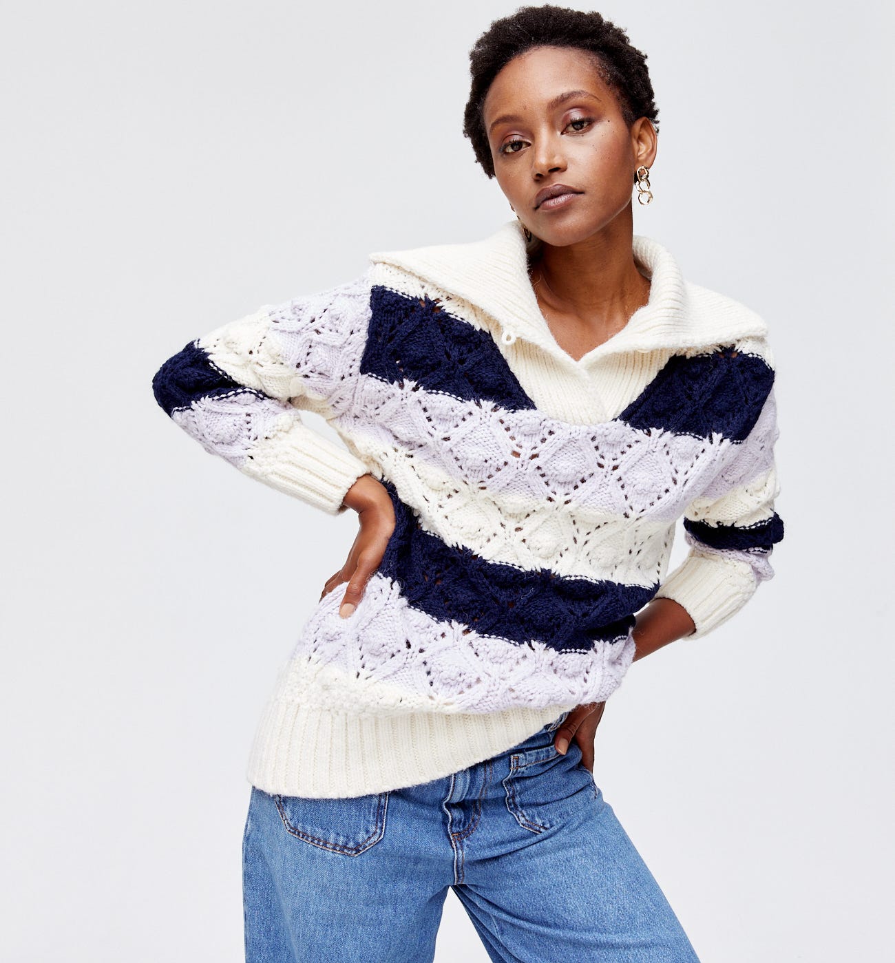 Pull col camionneur Femme