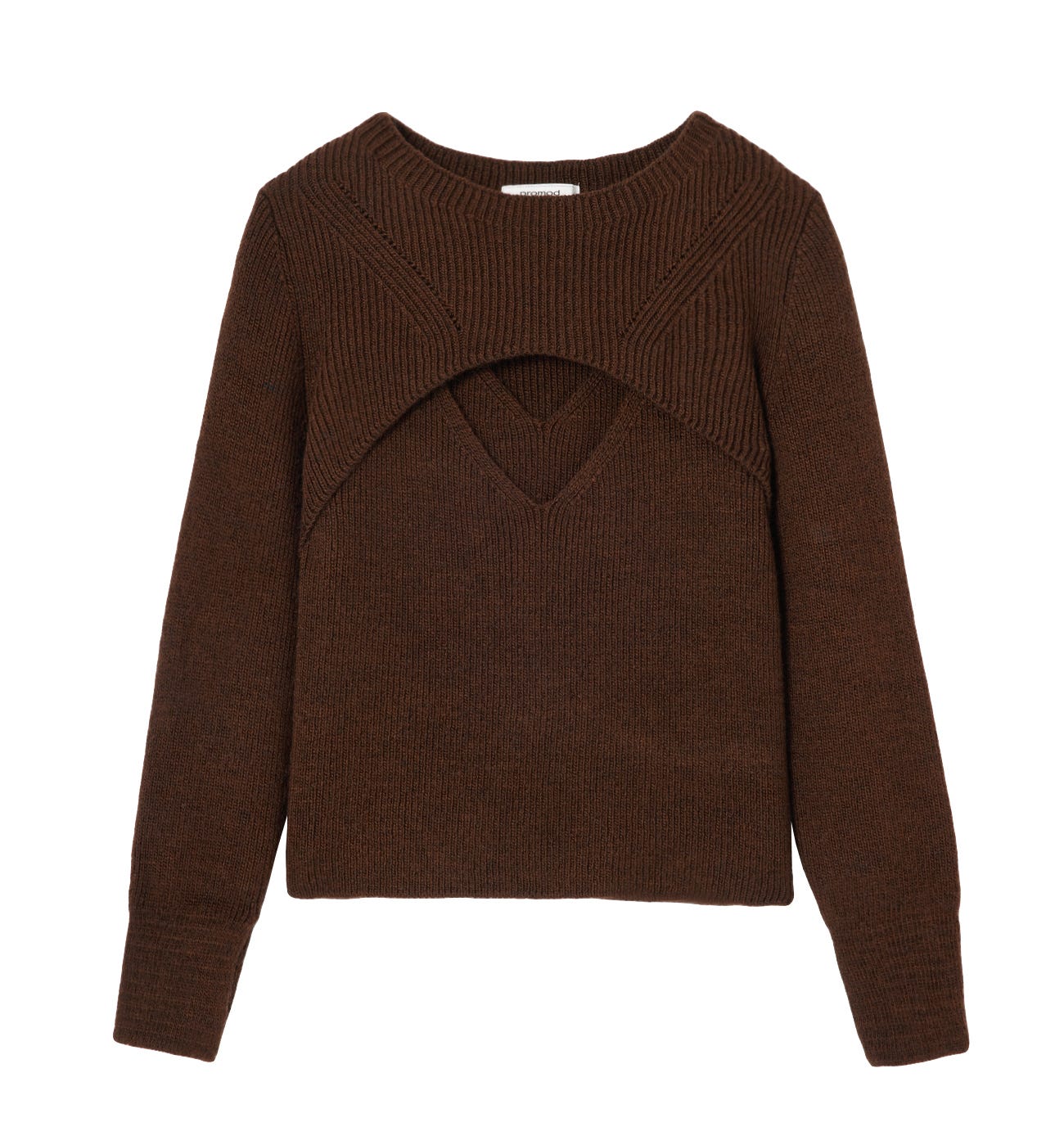Cut-out ribbed jumper / bolero