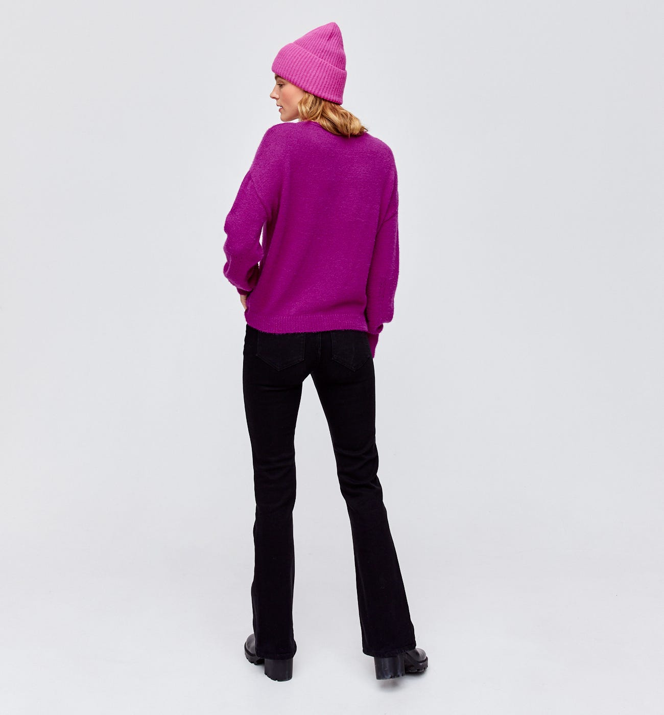 Lace neckline jumper