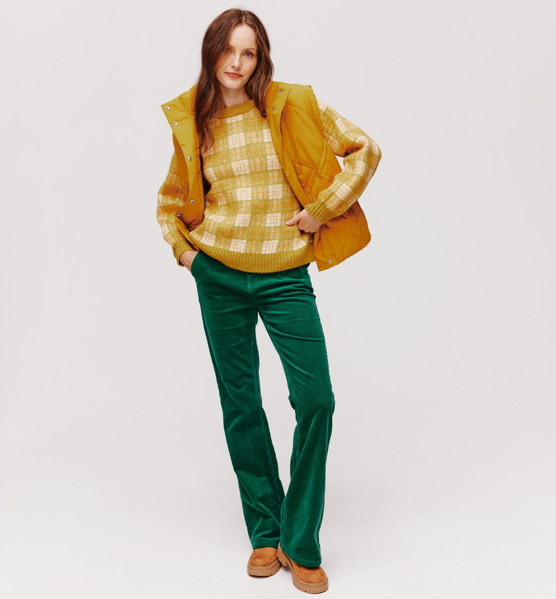 Pastel checked jumper