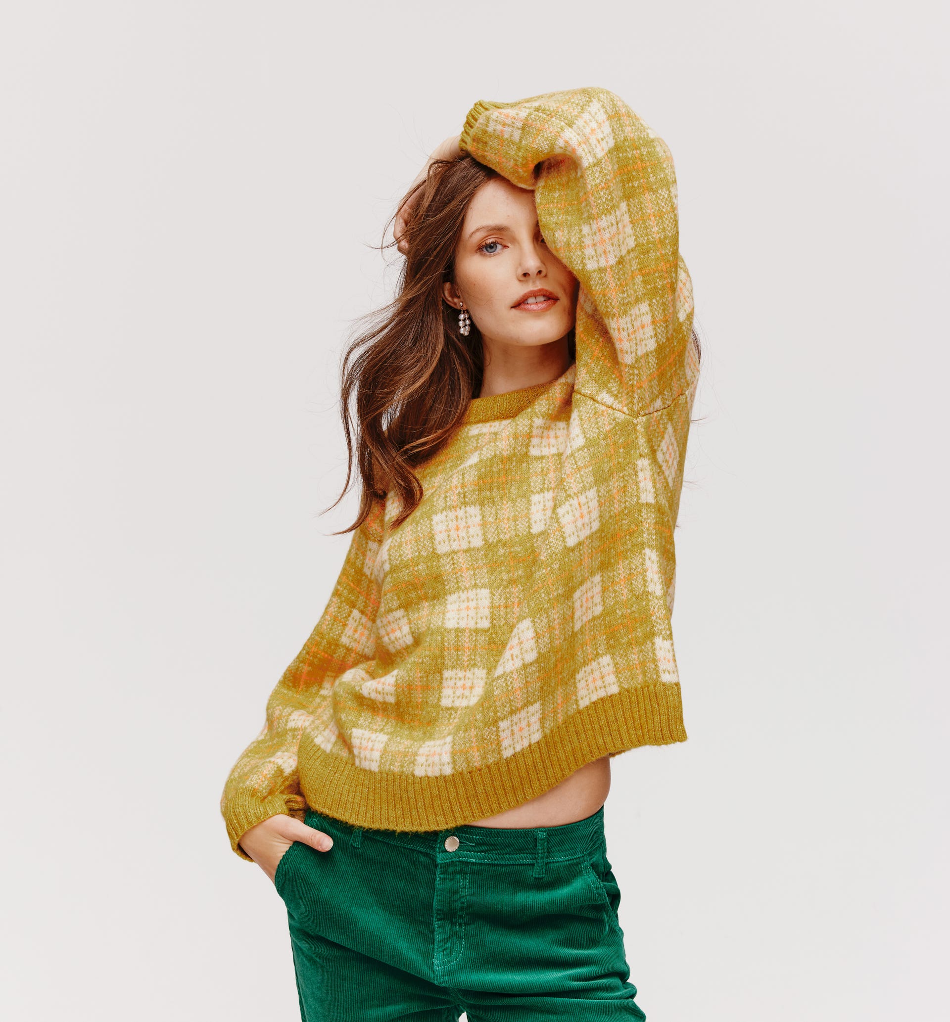 Pastel checked jumper