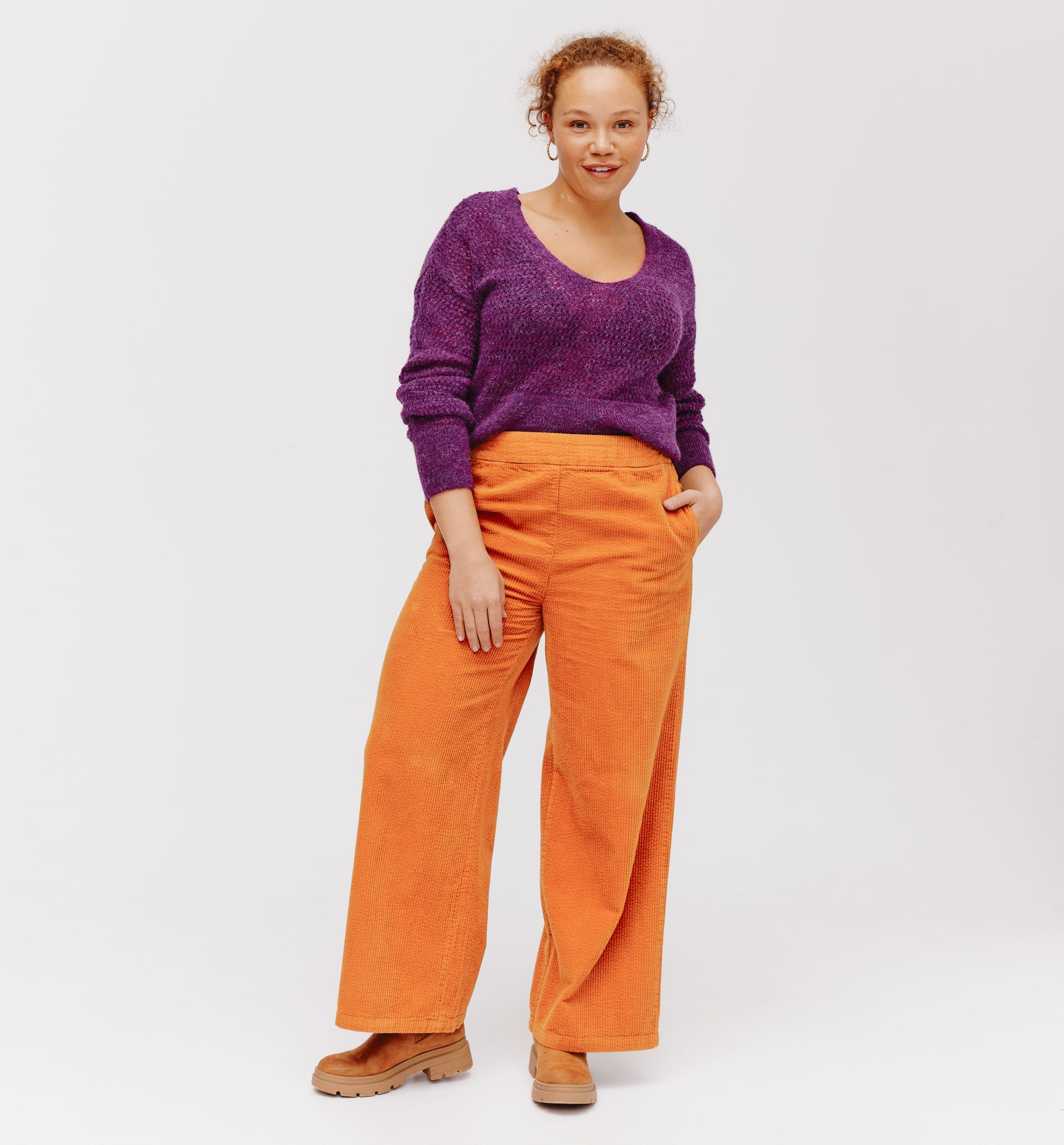 Pull court ajouré Femme