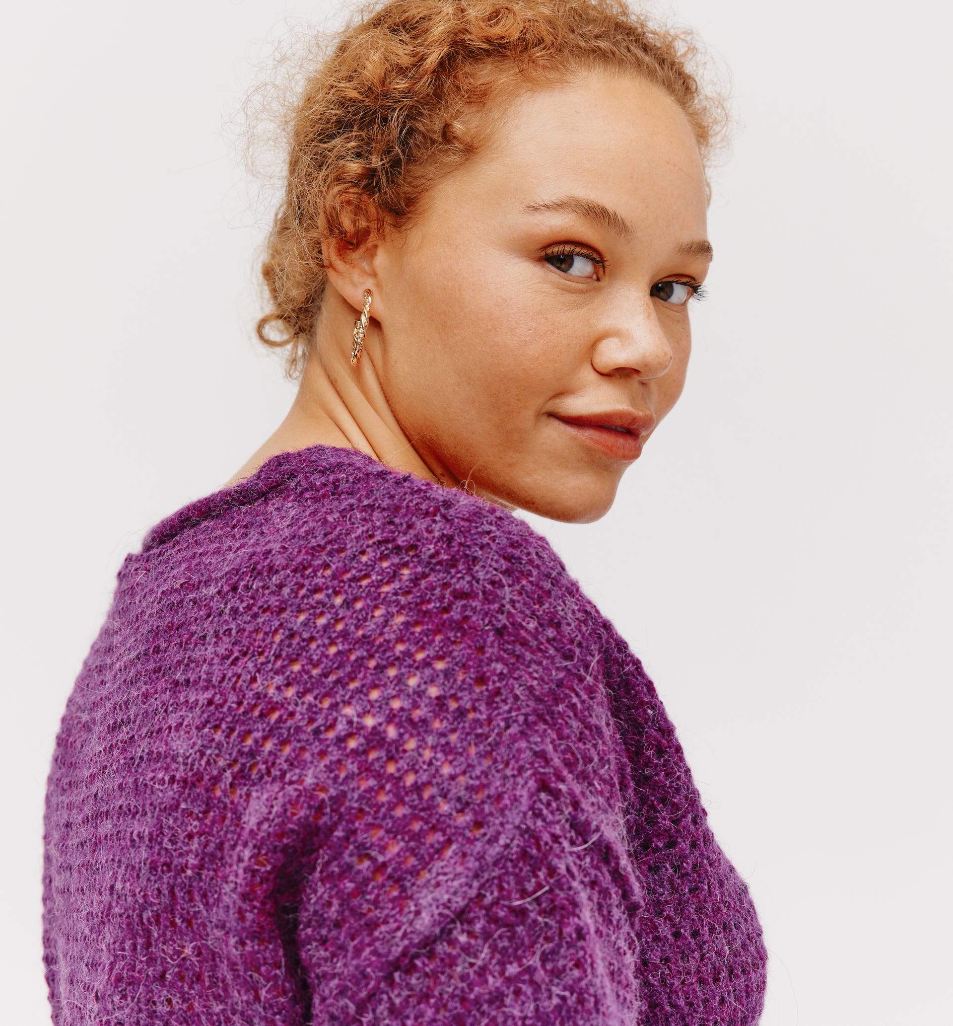 Pull court ajouré Femme