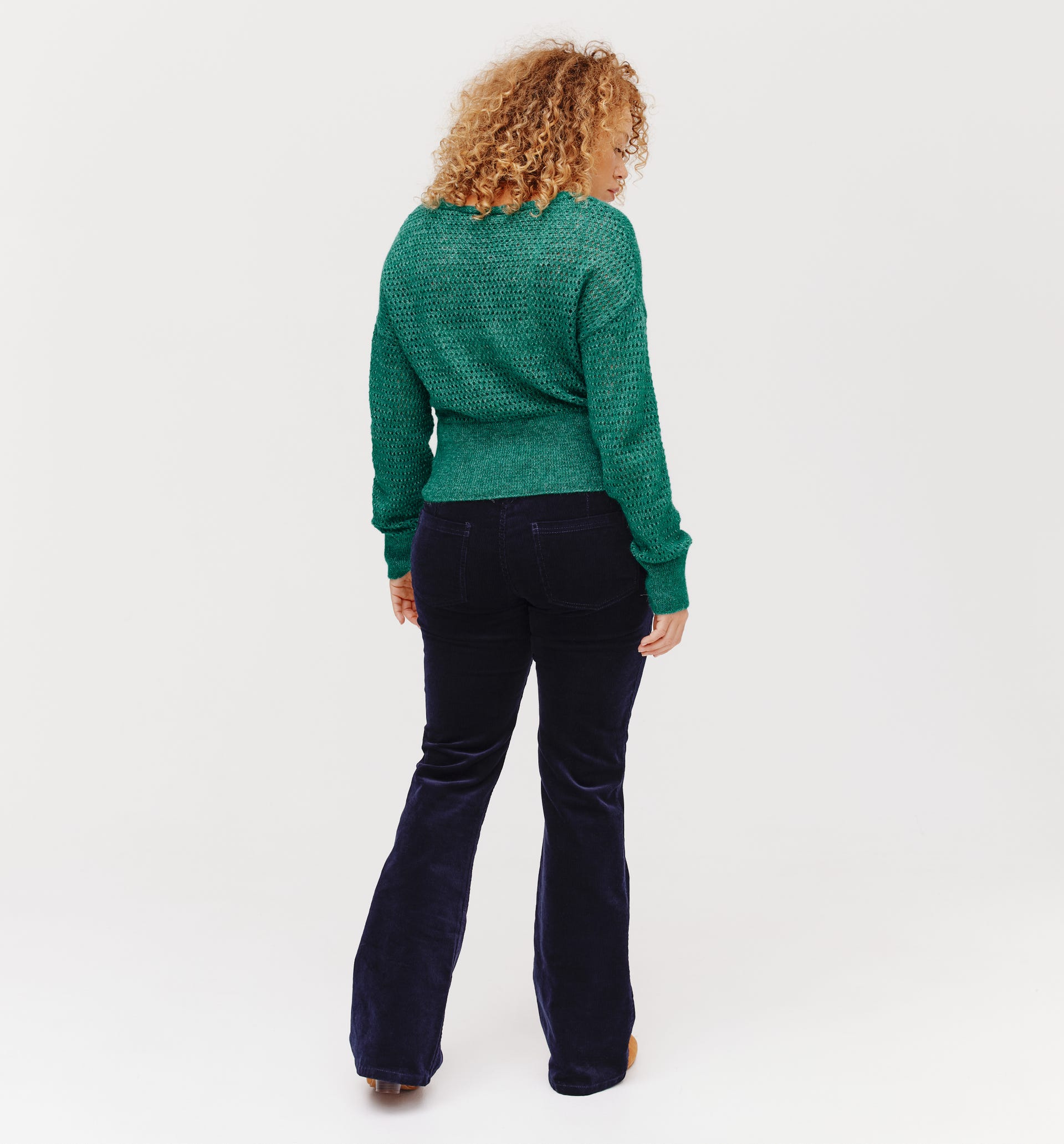 Pull court ajouré Femme