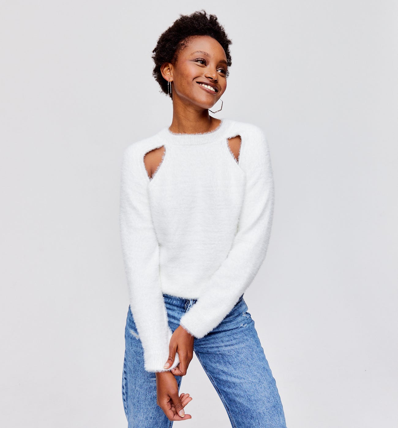 Weicher Cut-out-Pullover
