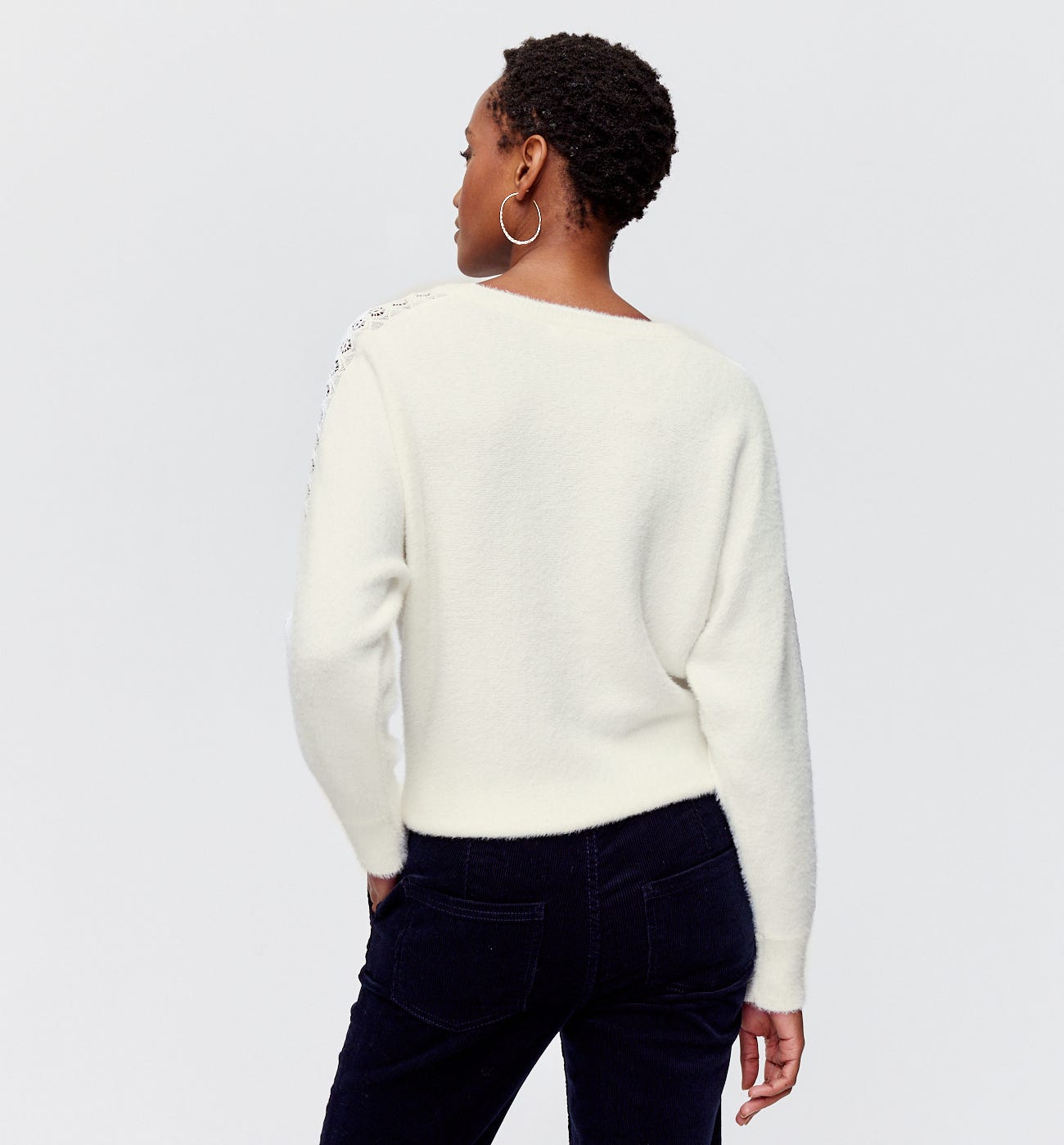 Crochet detail jumper