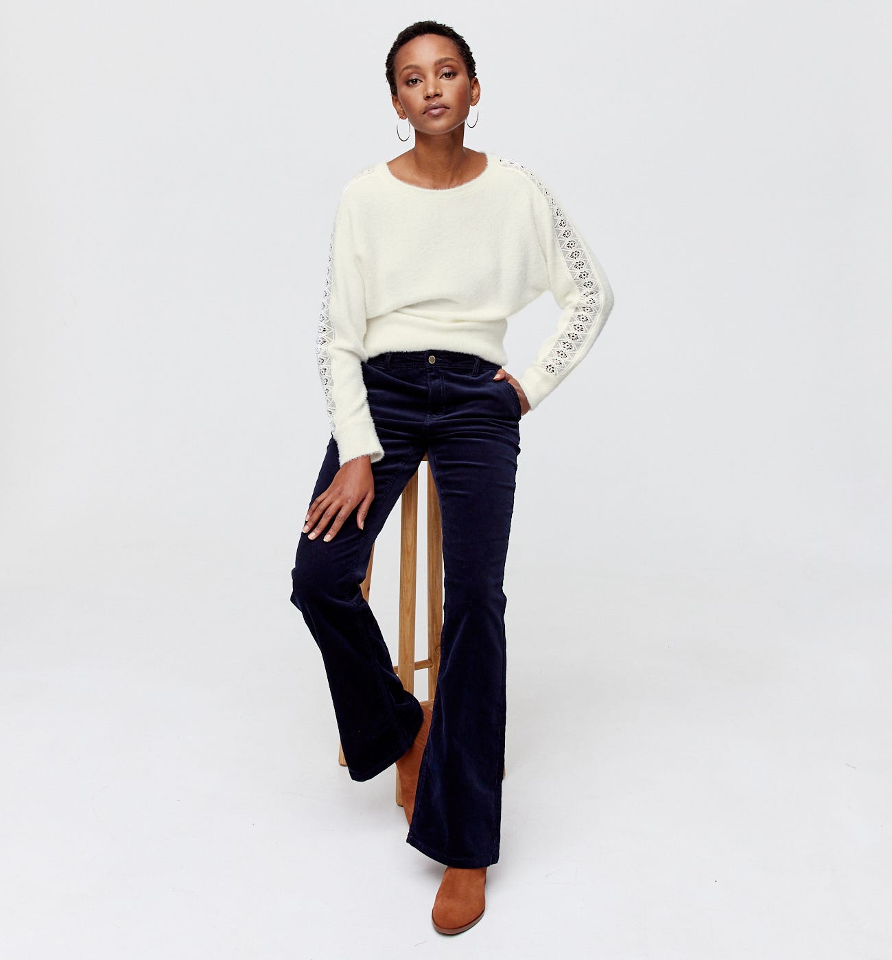 Crochet detail jumper