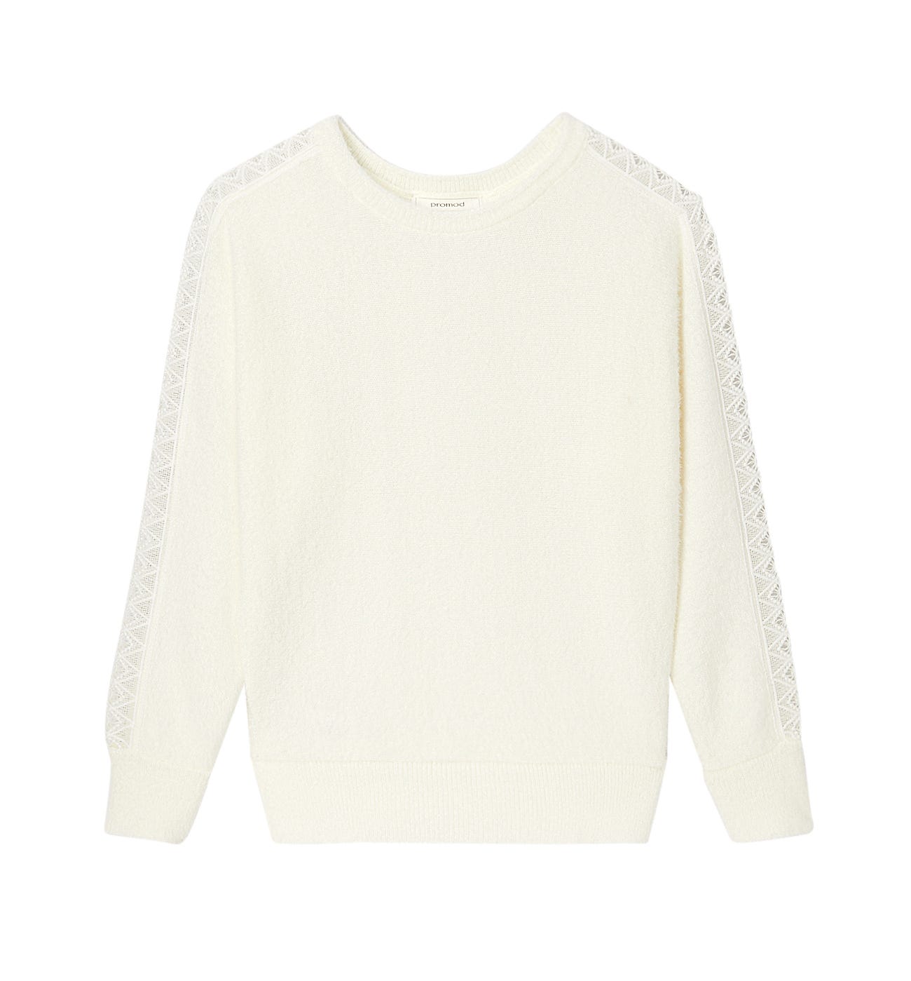 3744 Ecru Ecru Patterned Jumper
