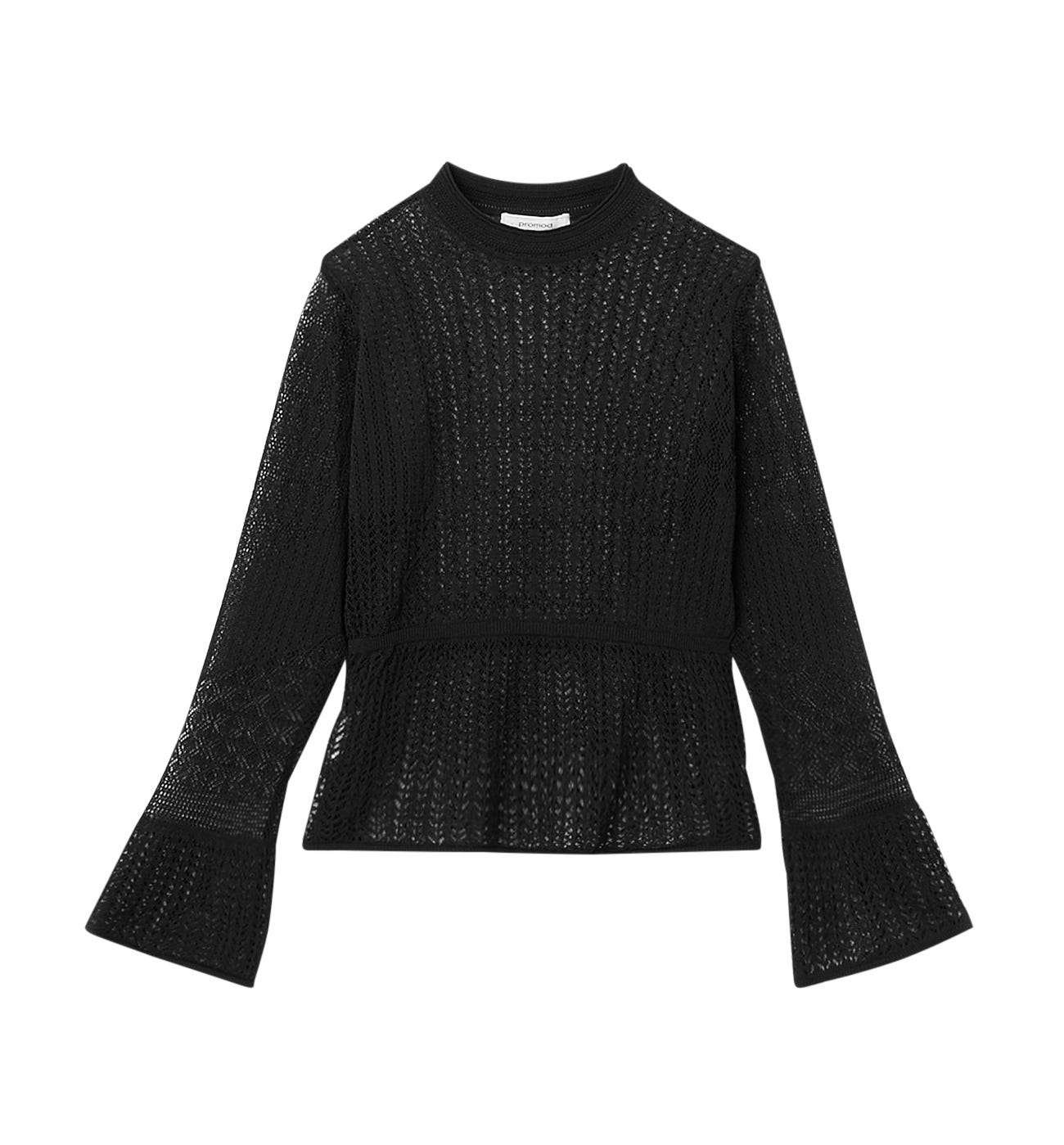 Dzianinowy sweter z koronką