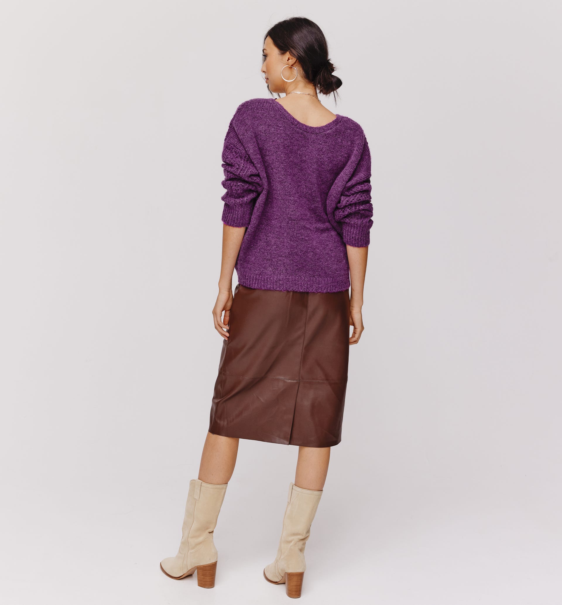 Gilet maille torsadée Femme