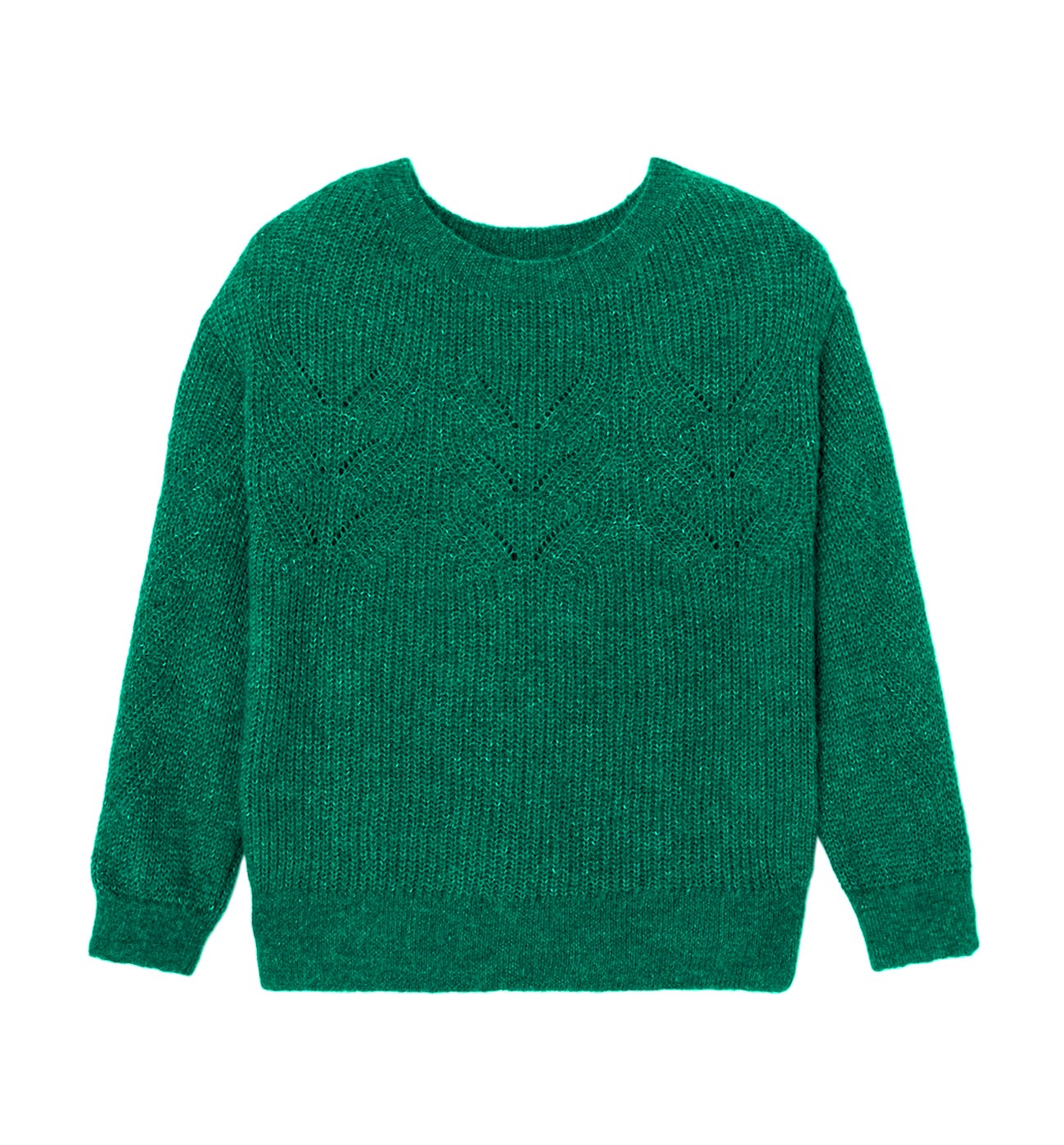 Cable knit rib jumper