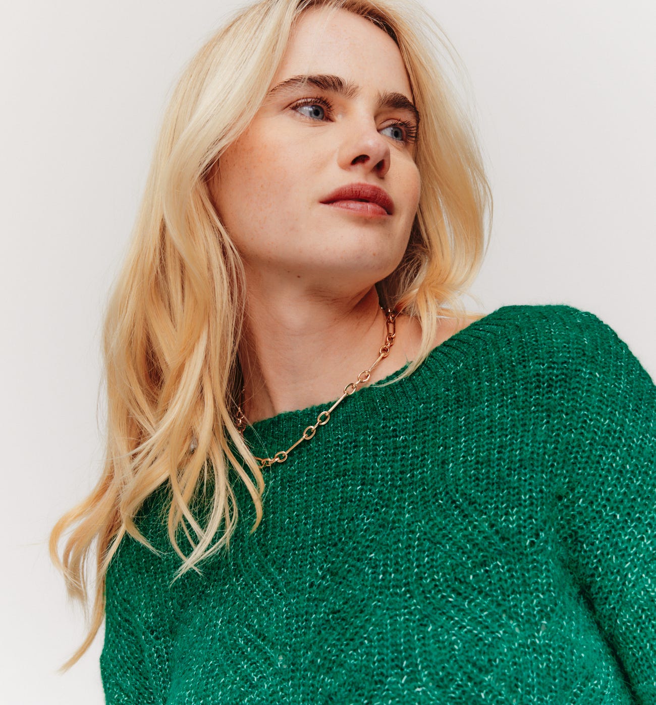 Cable knit rib jumper