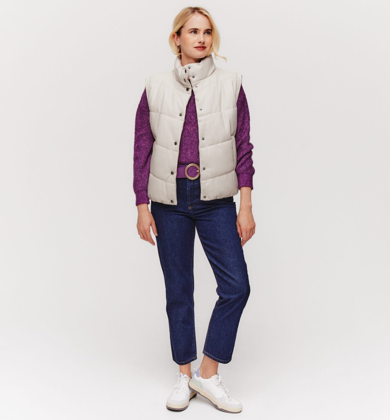 Cable knit rib jumper