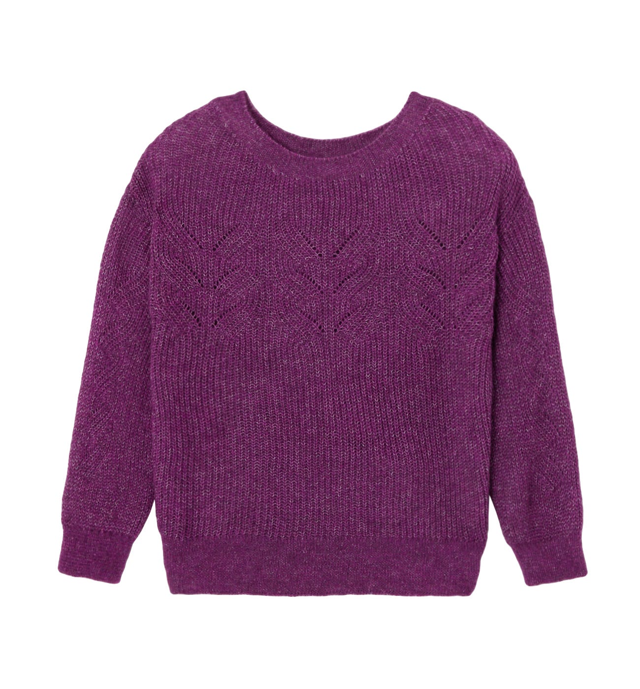 Cable knit rib jumper