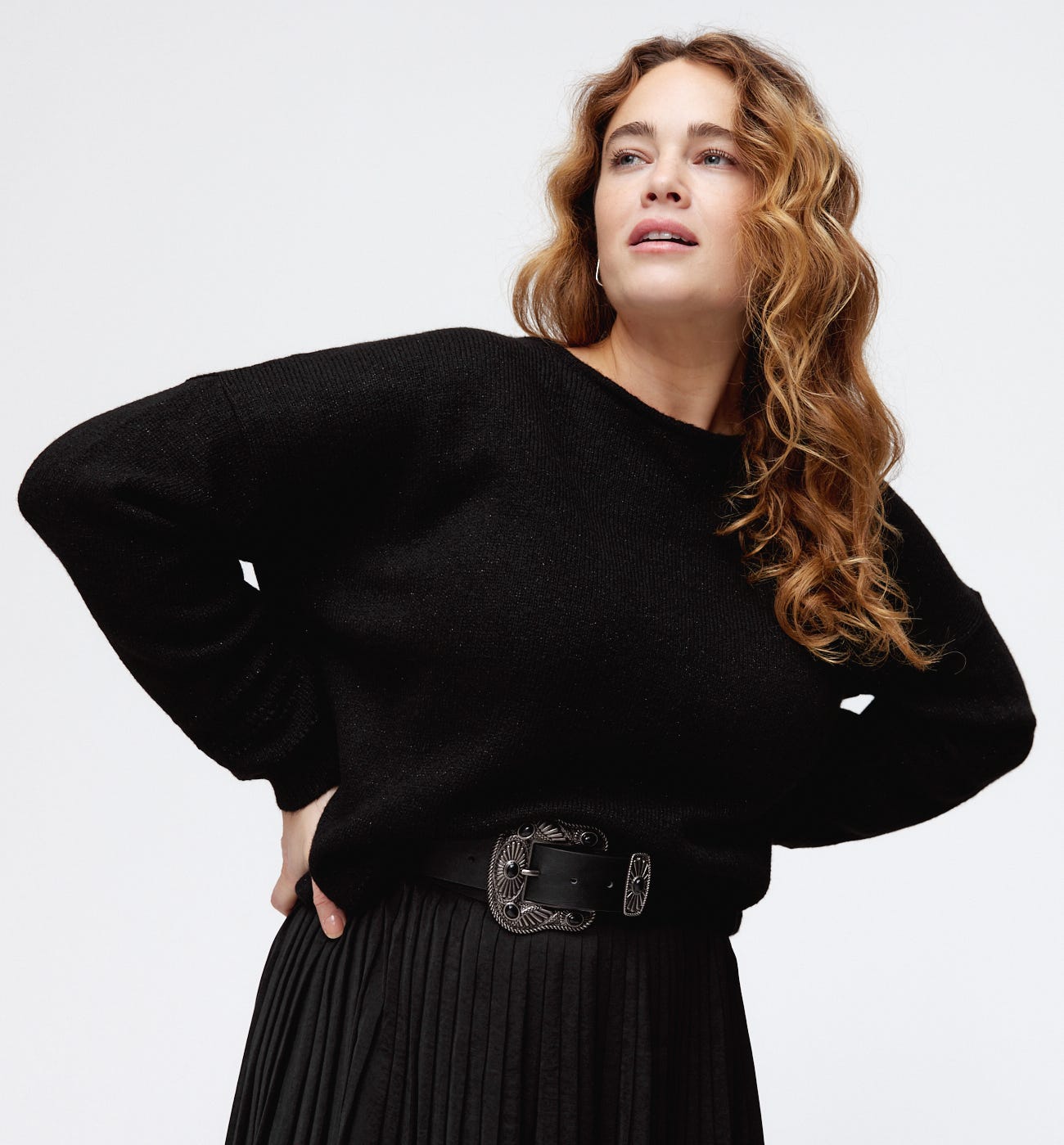 Maglia glitter dettaglio pizzo