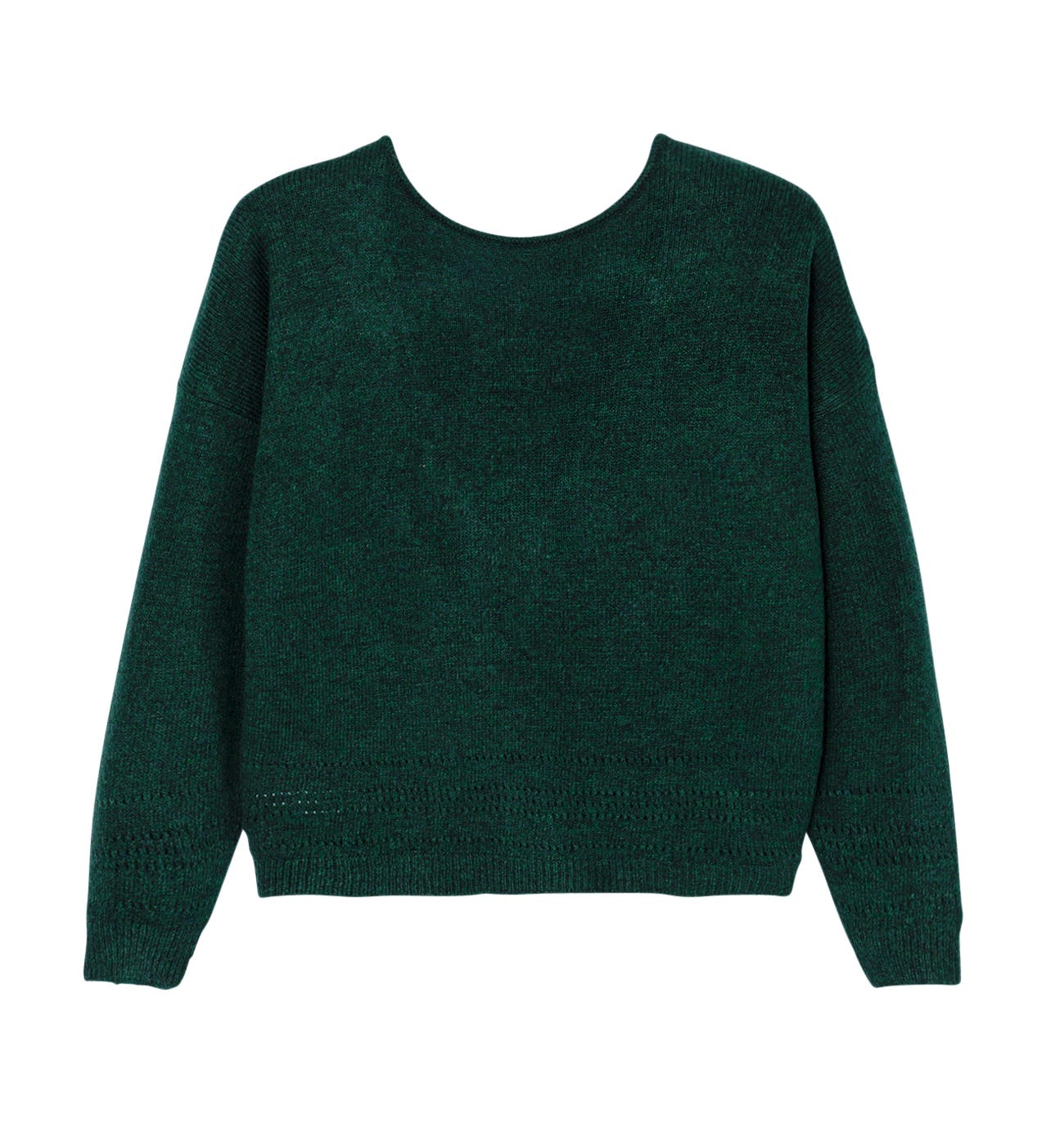 Lace-detail glitzy jumper