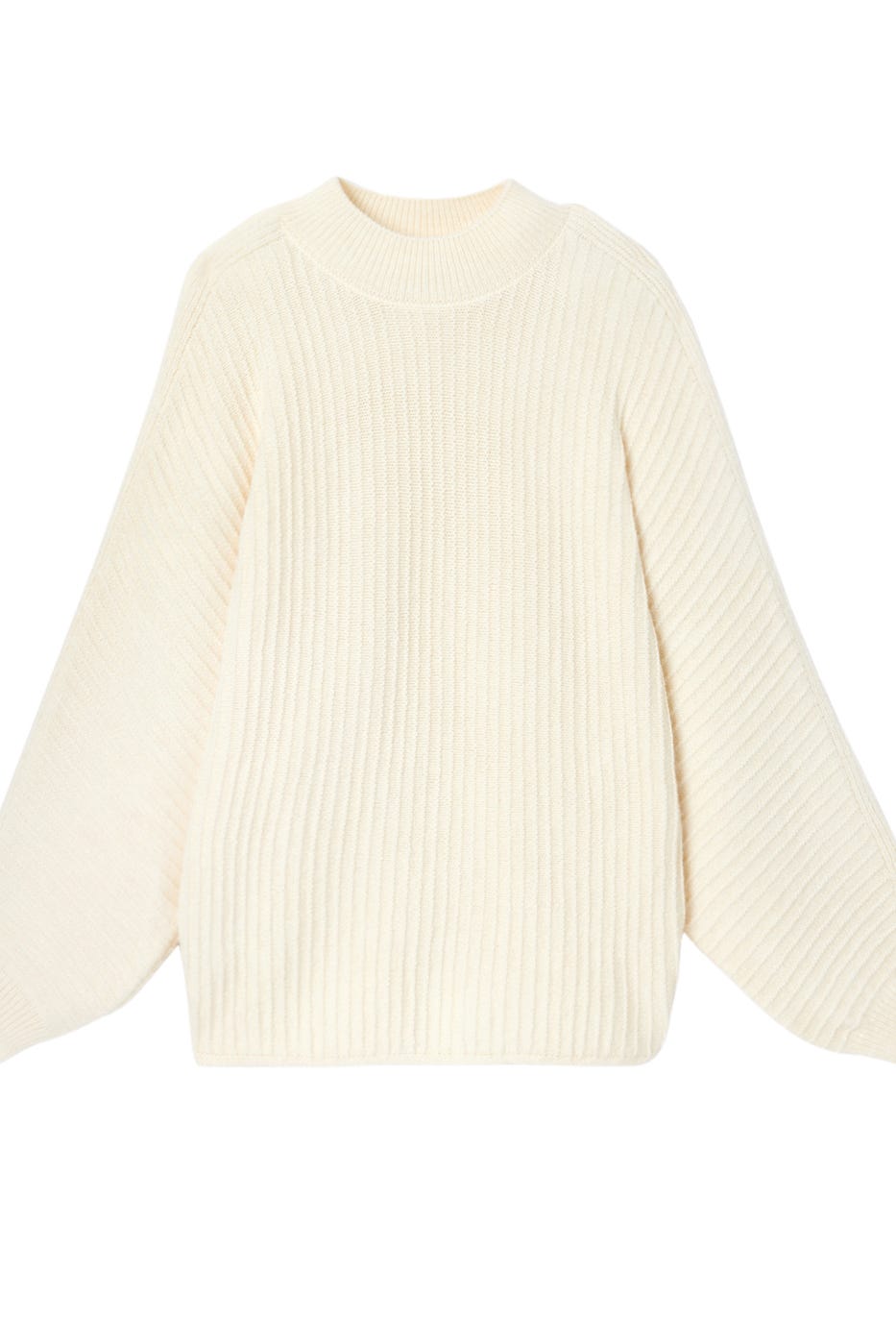 Batwing-sleeved jumper