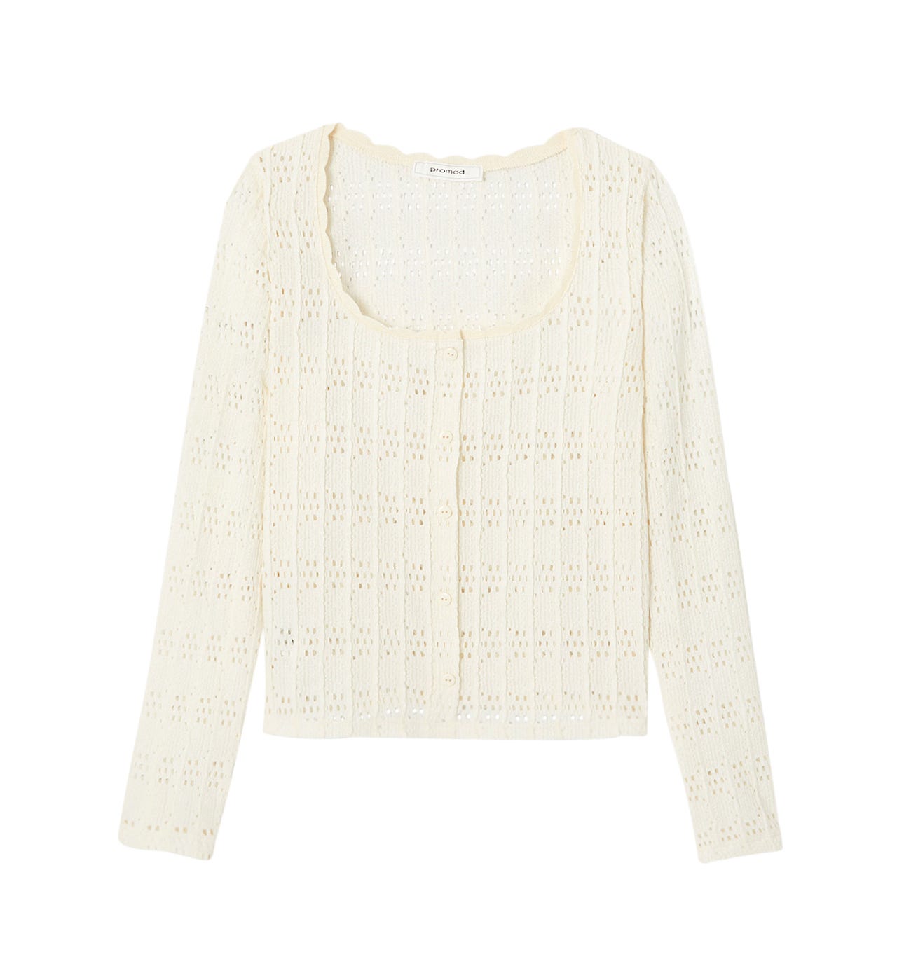 Cardigan corto a trafori