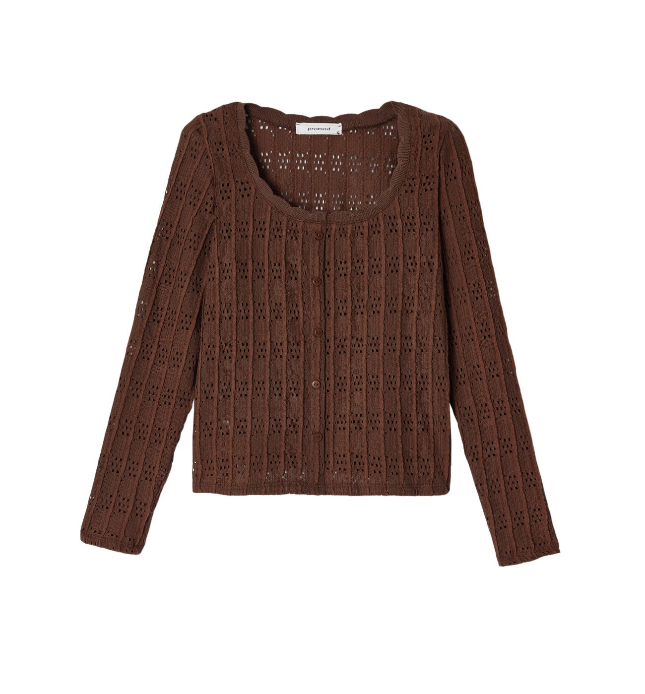 Short openwork cardigan