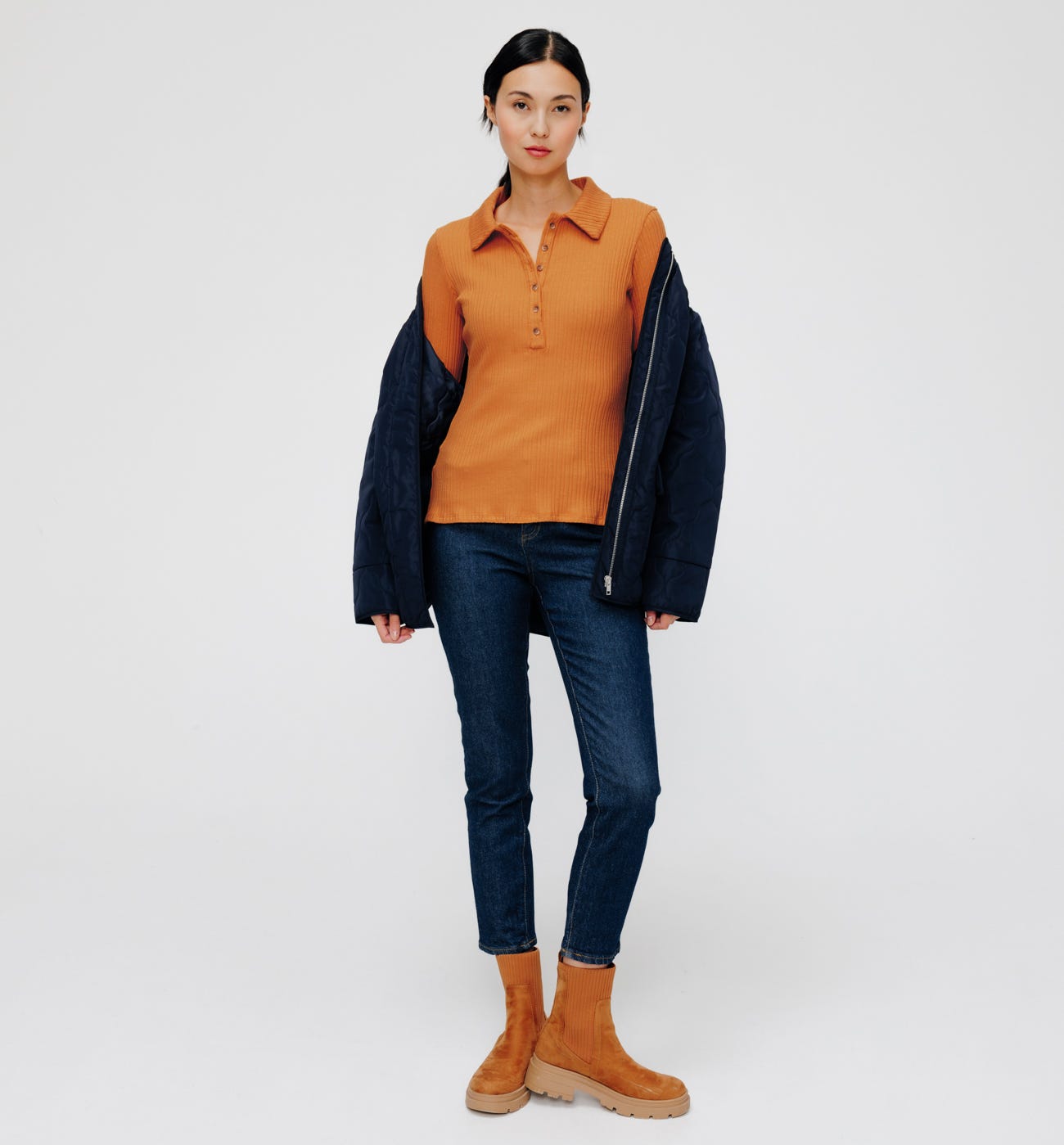 Polo aus Rippjersey