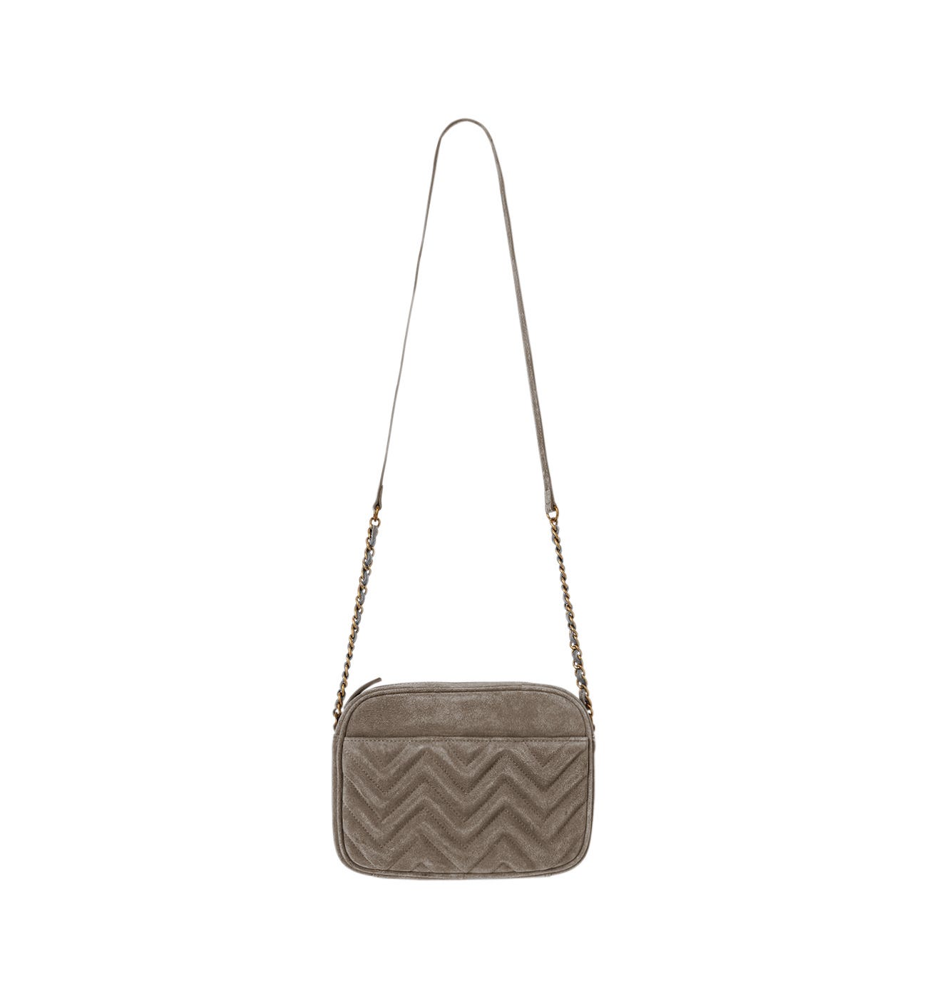 Padded suede leather bag