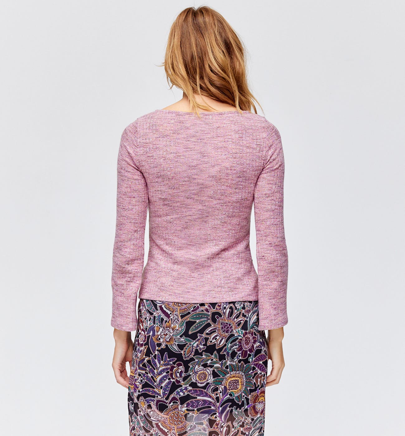 Flecked rib t-shirt