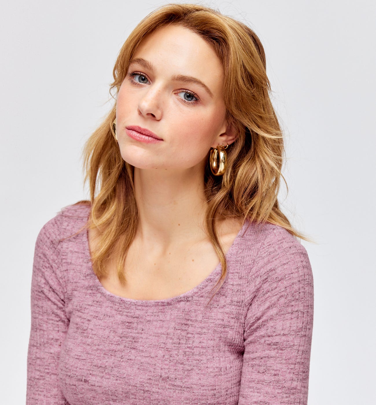 Flecked rib t-shirt