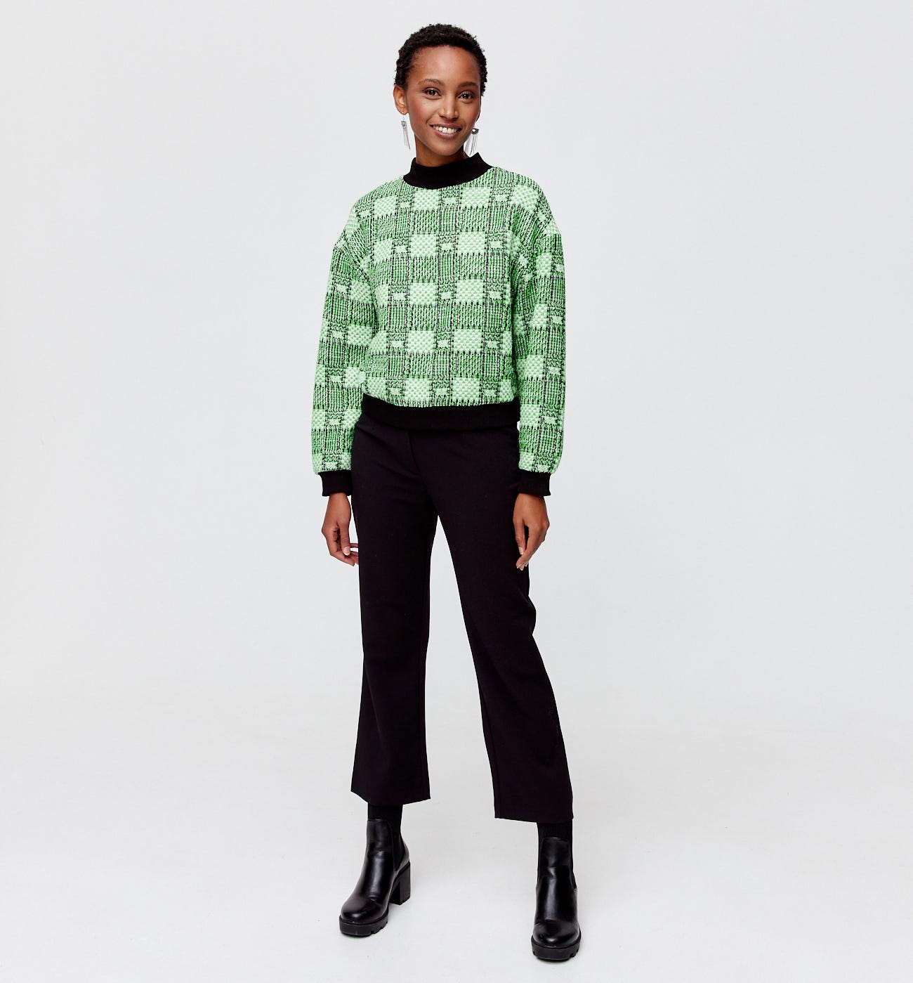 Checked sweatshirt