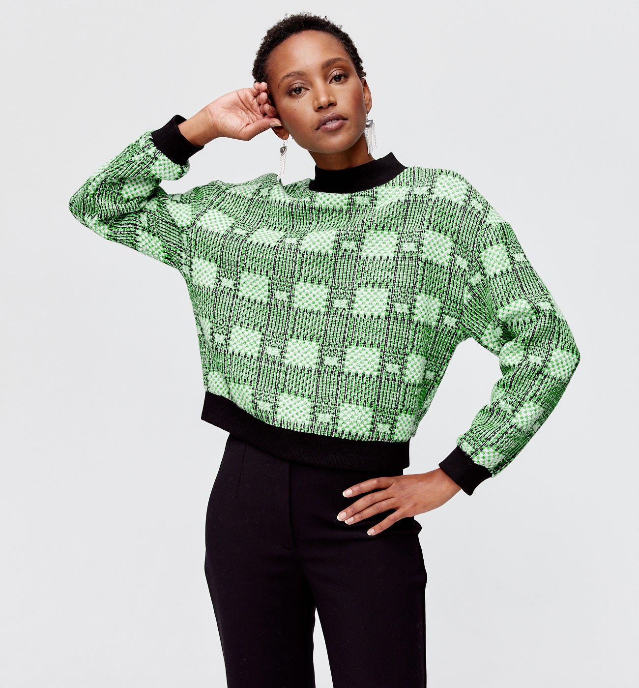 Checked sweatshirt