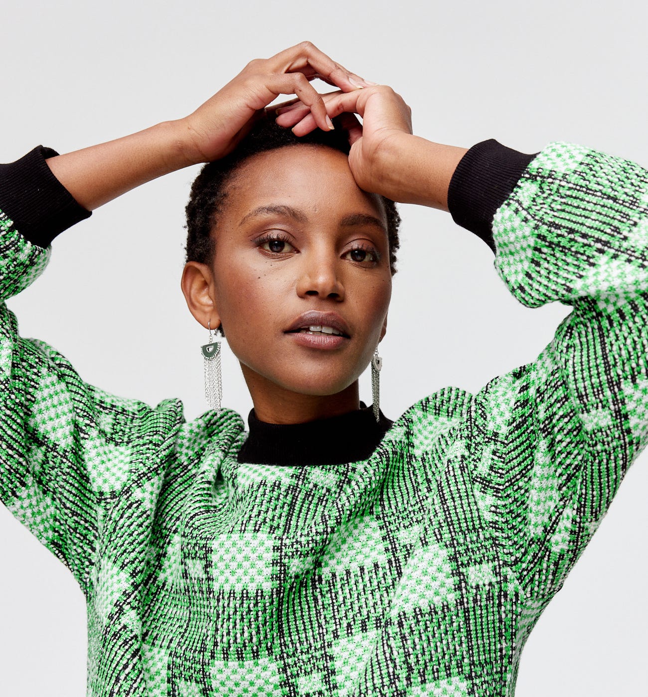 Checked sweatshirt