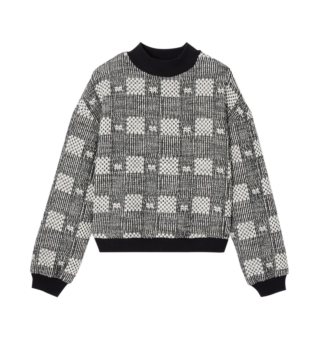 Sweat-shirt à carreaux Femme