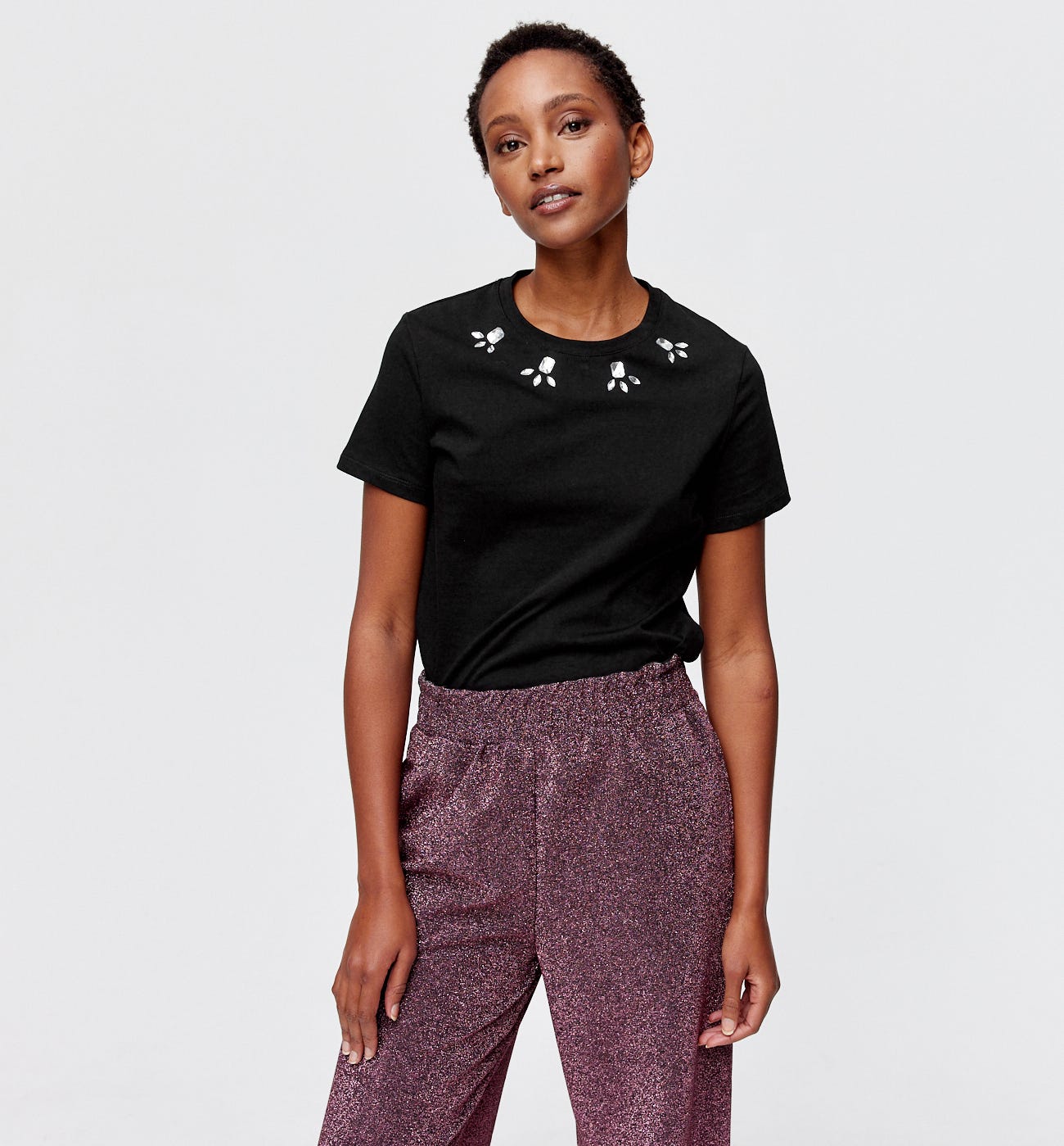 T-shirt à strass Femme