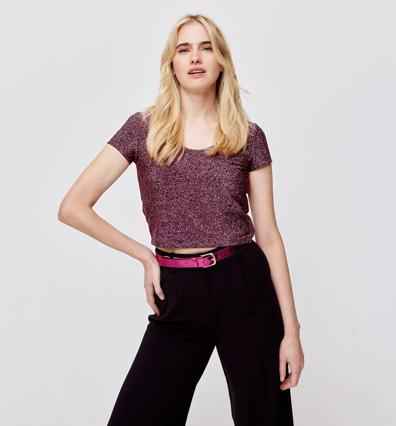 T-shirt à paillettes Femme