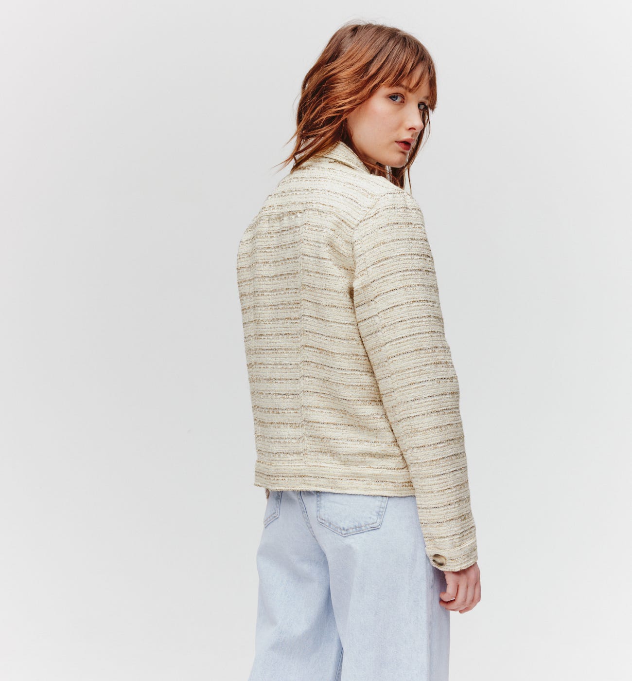 Tweedjacke mit Glanzfäden