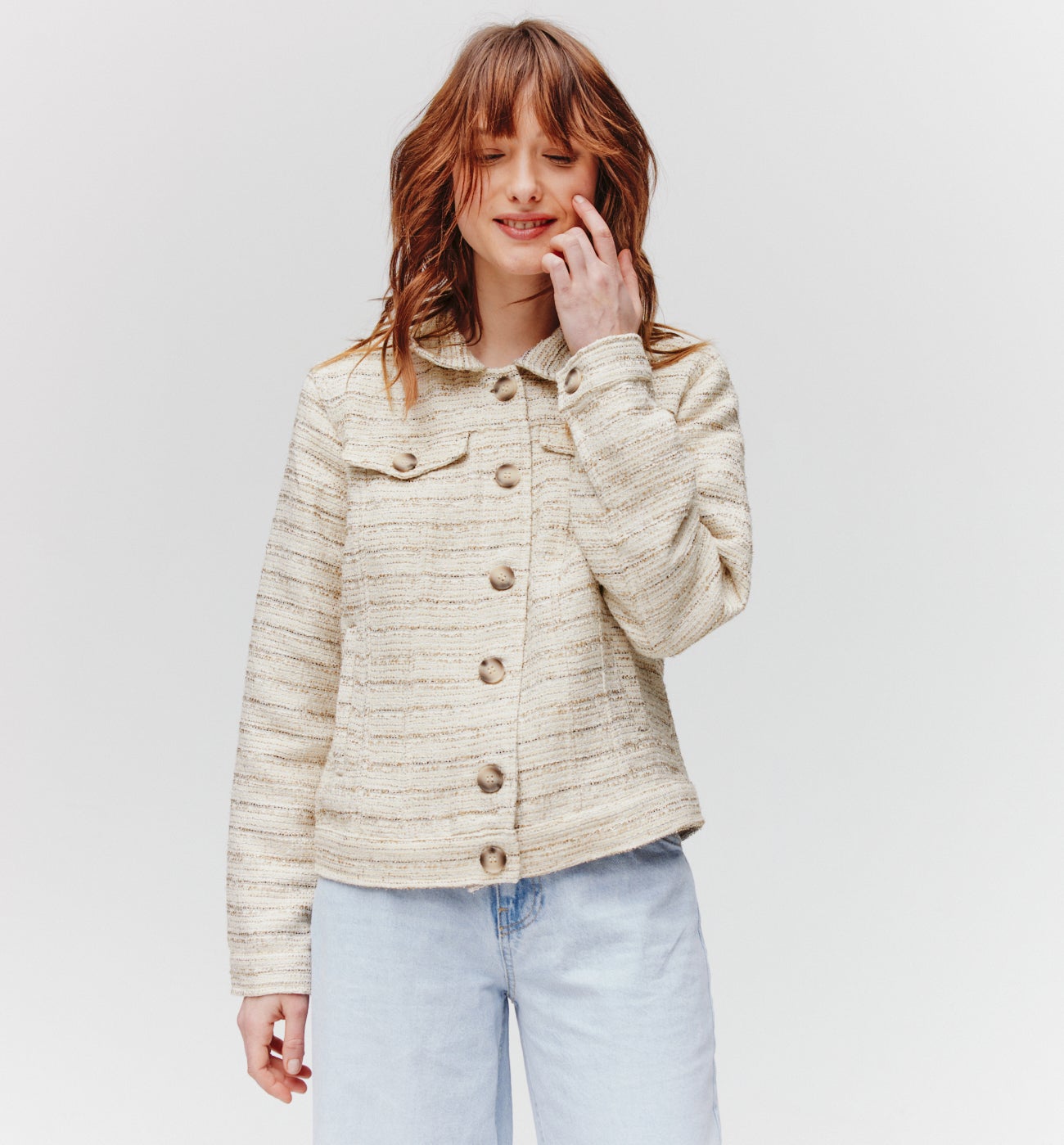 Veste tweedée irisée Femme -