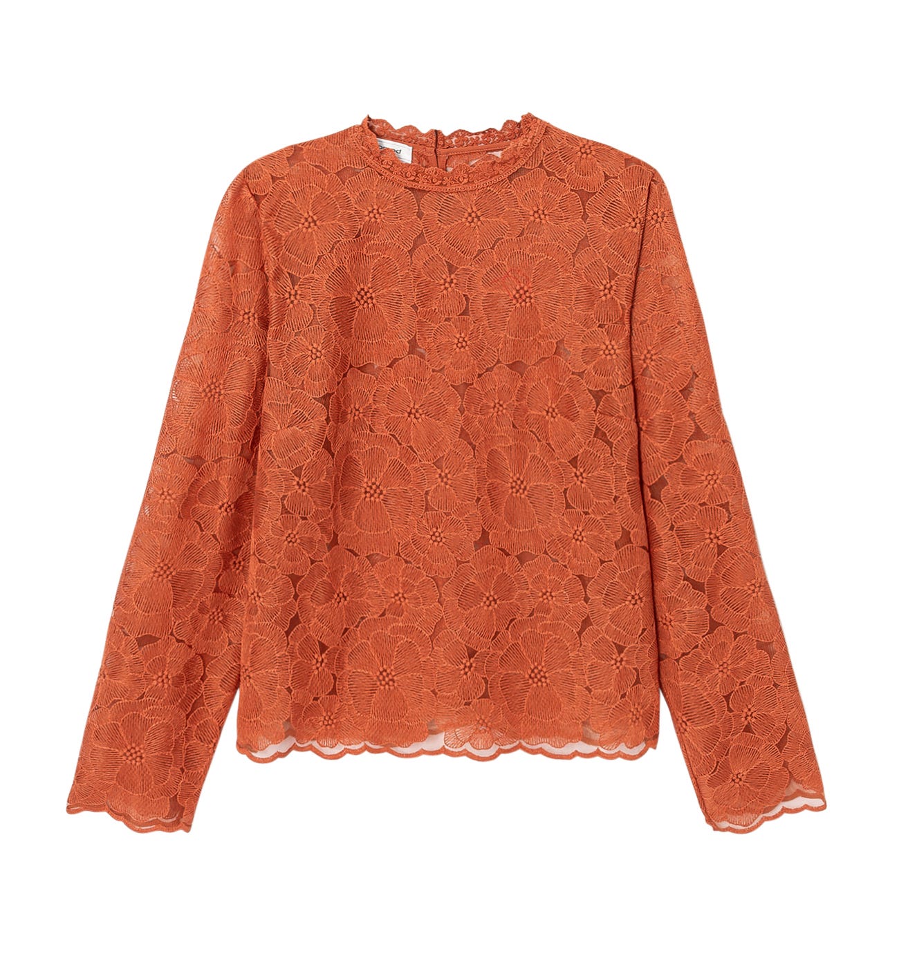 Blusa de tul bordado