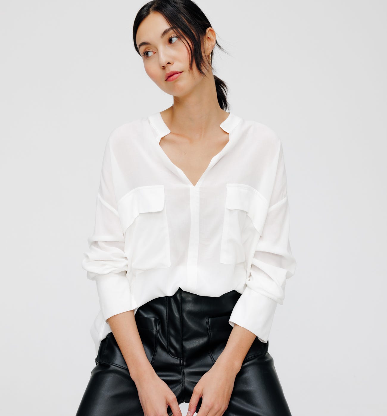Oversized plain shirt