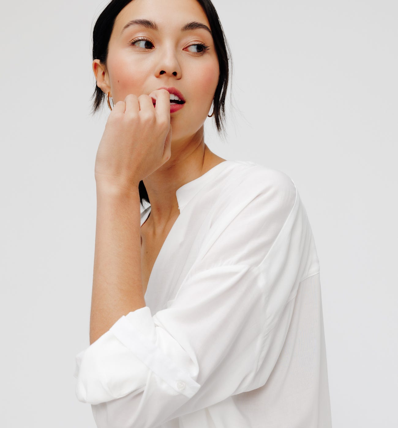 Oversized plain shirt