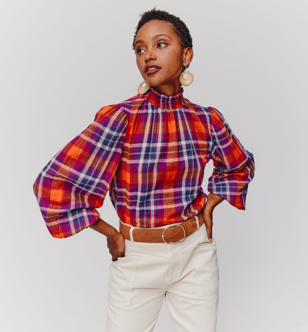 Blusa a quadri
