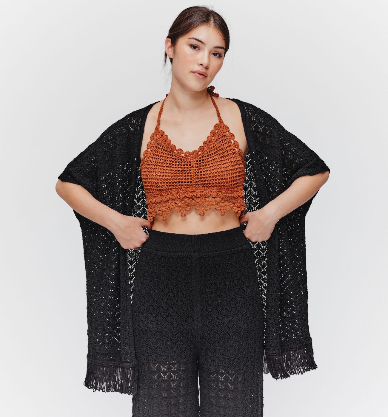 Kimono au crochet Femme