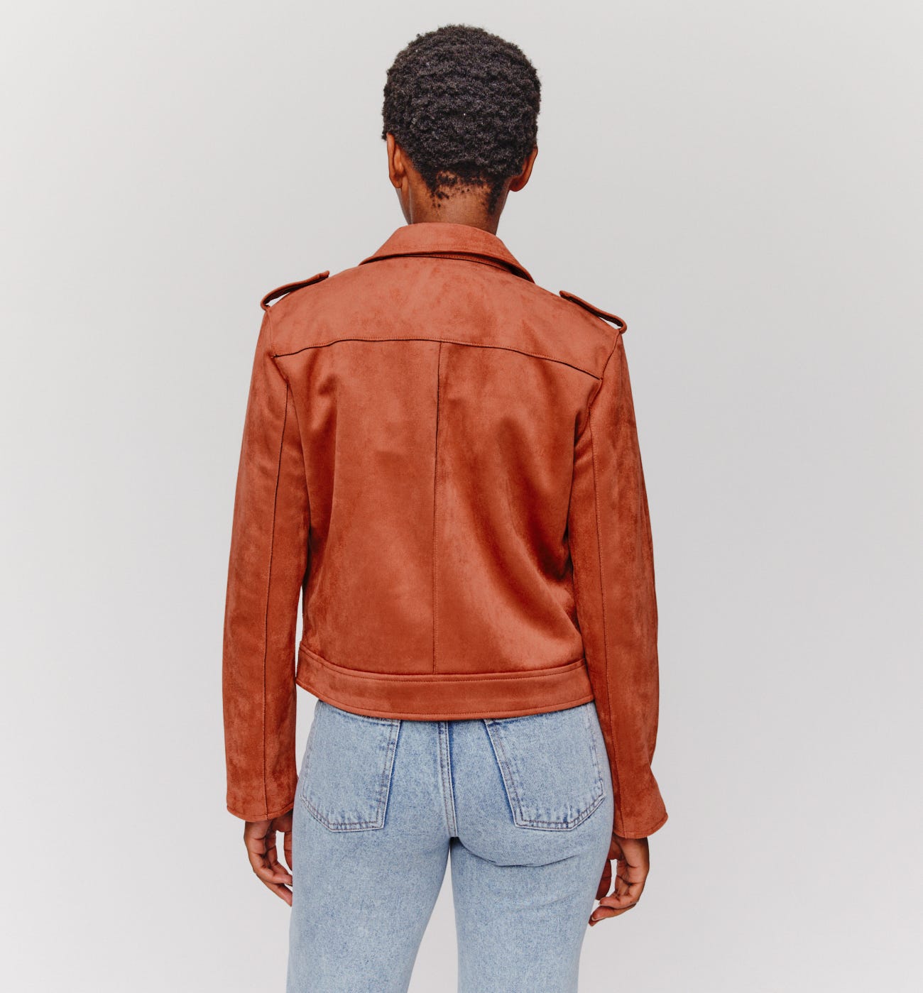Blouson rock effet nubuck