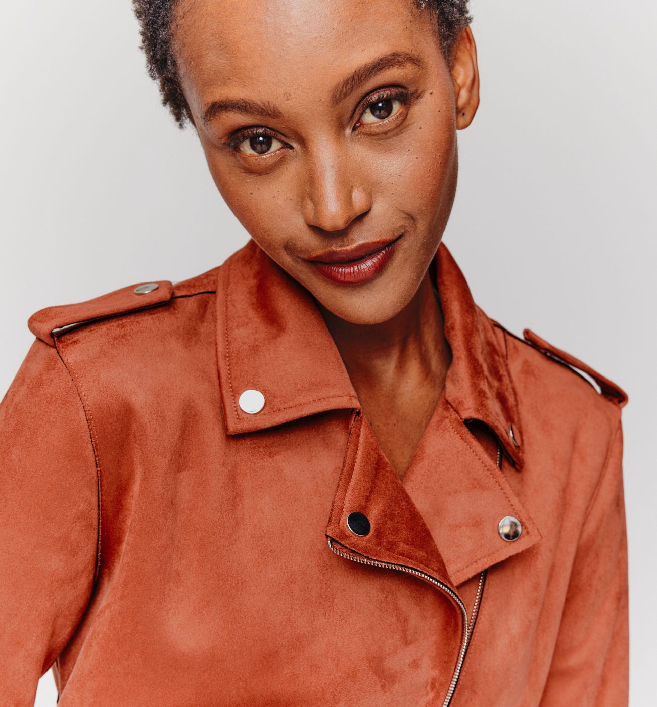 Blouson rock effet nubuck