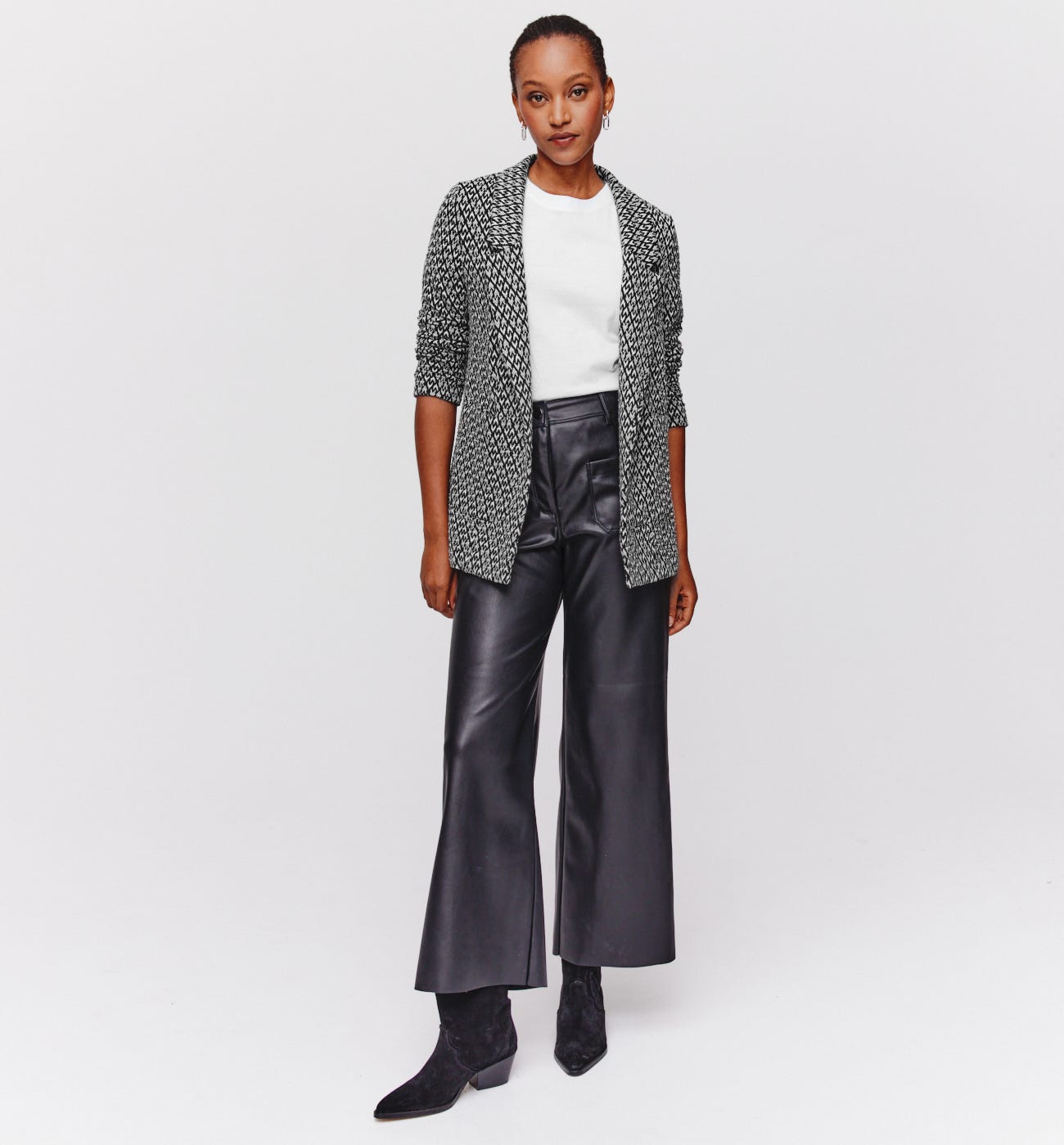 Jersey jacket with glitz