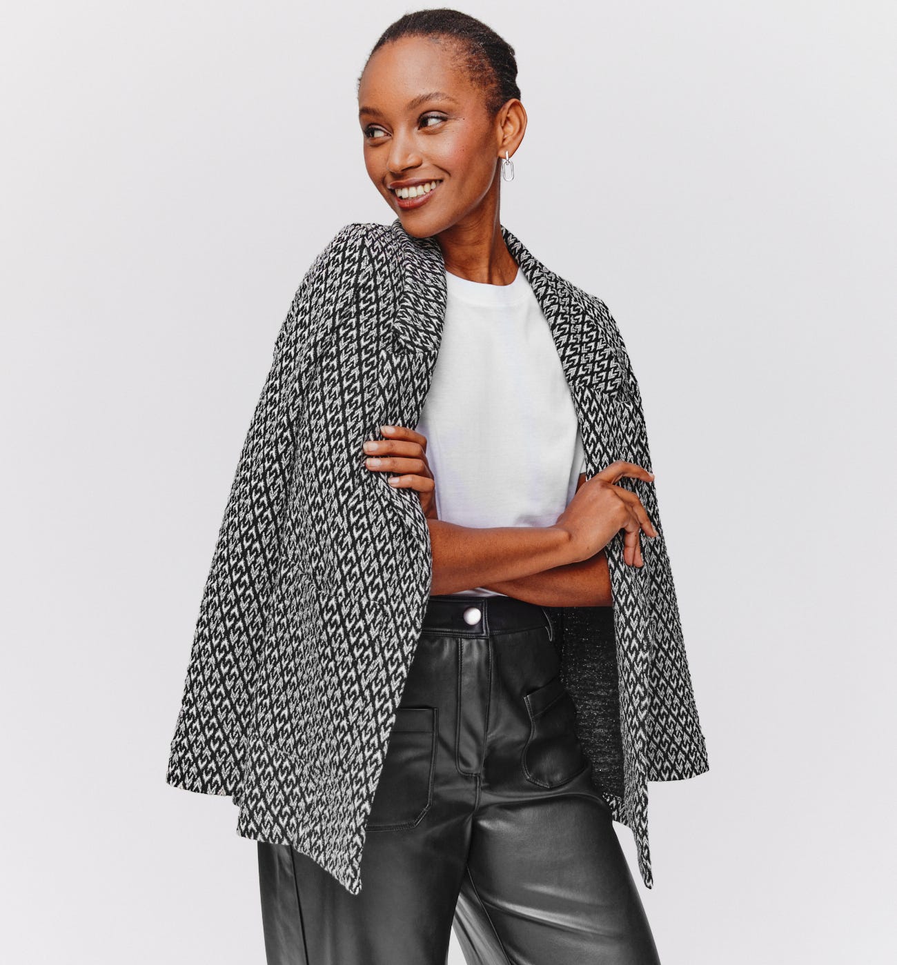 Jersey jacket with glitz