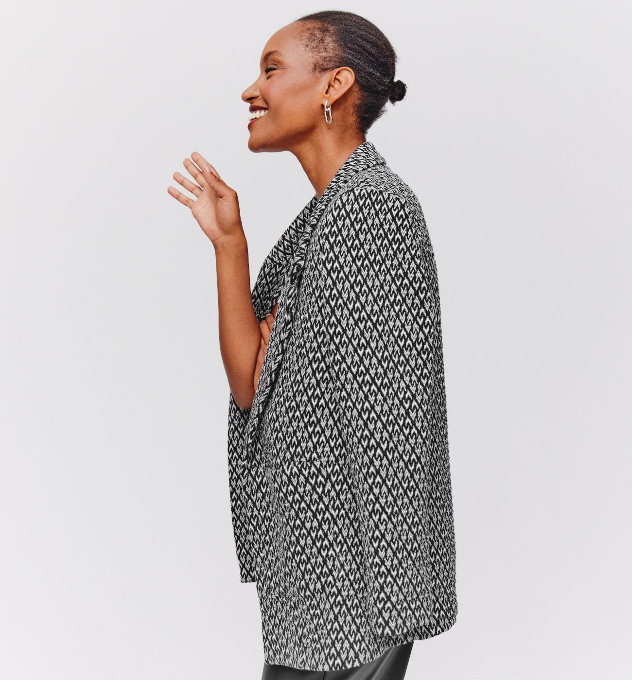 Jersey jacket with glitz
