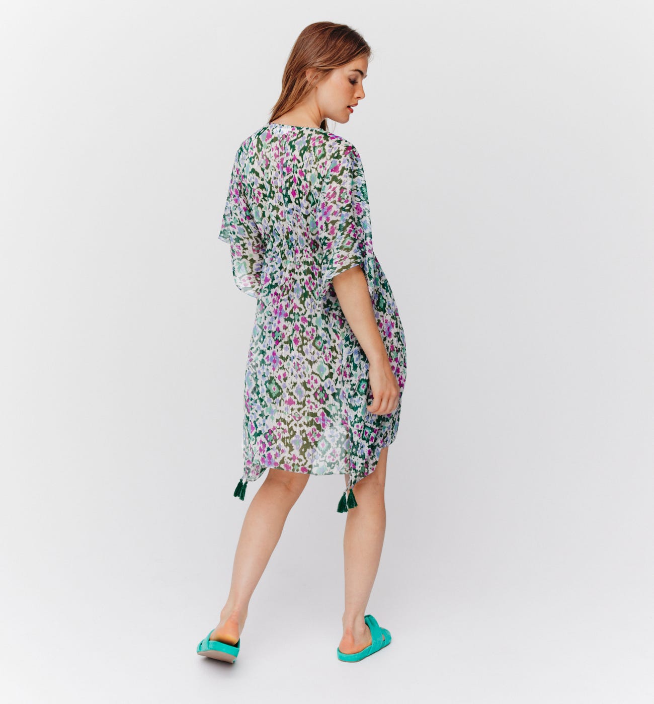 Abito-poncho in voile