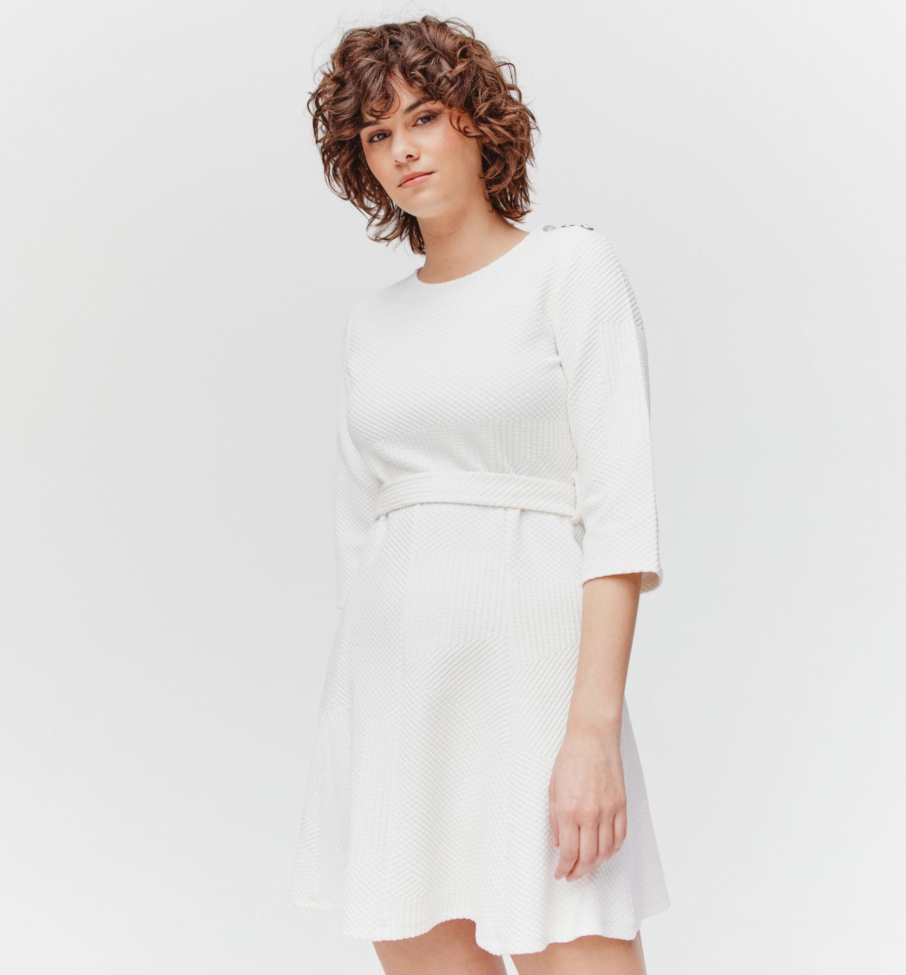 Textured short dress